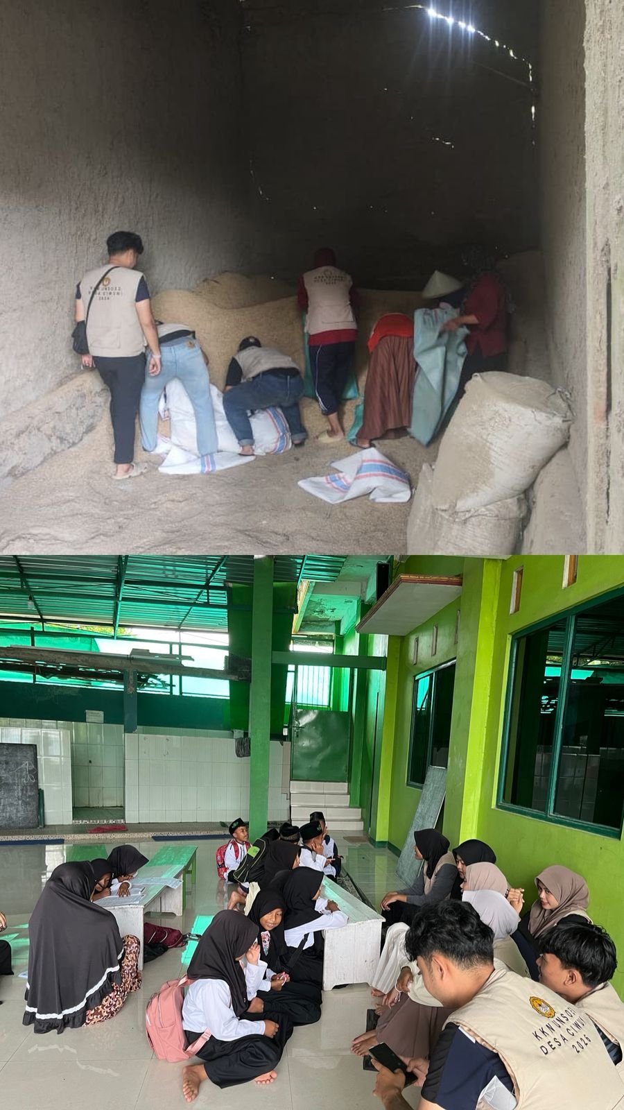 Day 9 Pendampingan Divisi Lingkungan dengan KWT Desa Ciwuni untuk media tanam serta pendampingan Ujian TPQ di dusun Kubangsari Desa Ciwuni