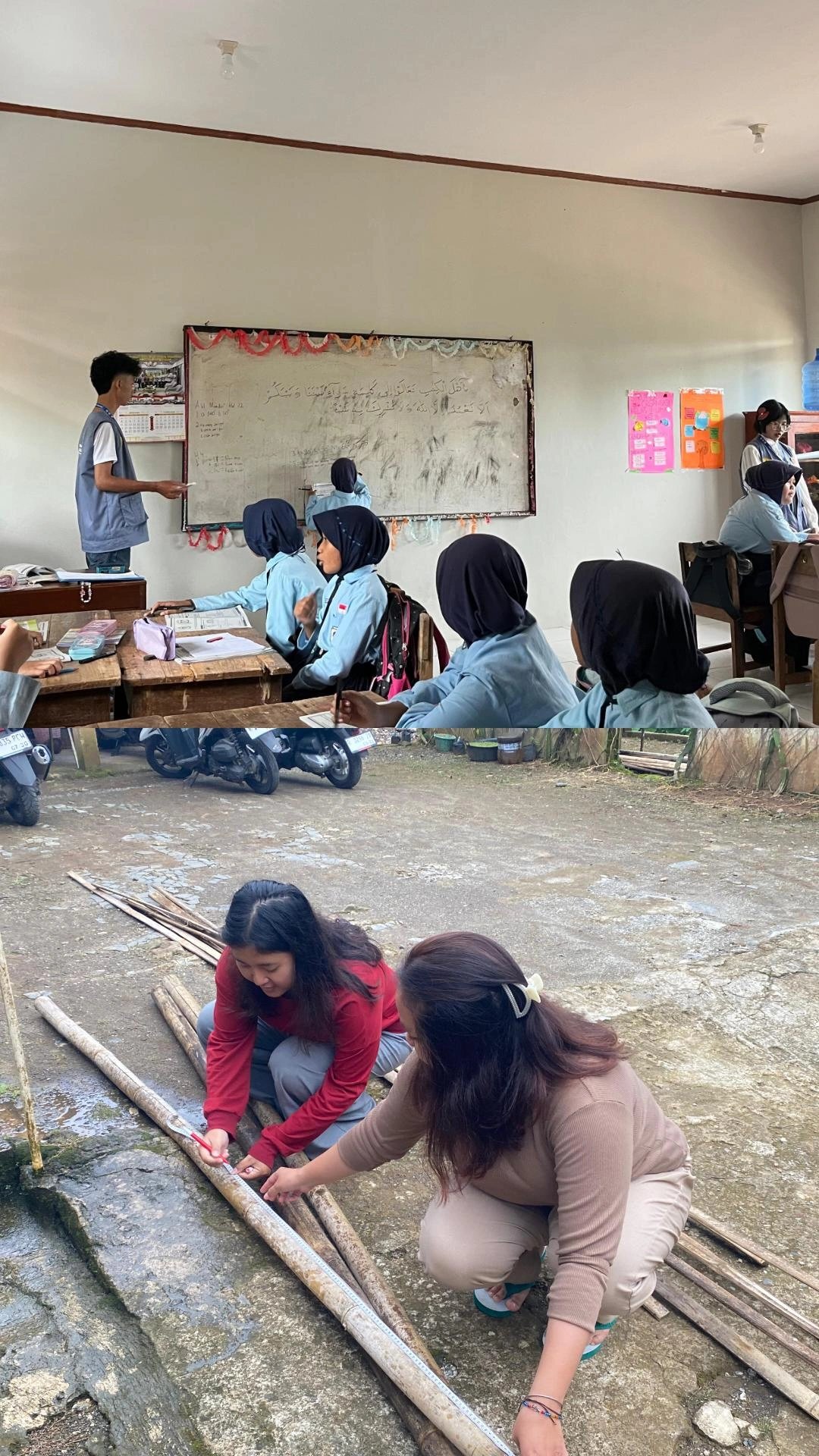 Lancar Mengajar Terealisasi di SDN 1 Lancar dan Persiapan Pembuatan Kolam Budidaya Azola