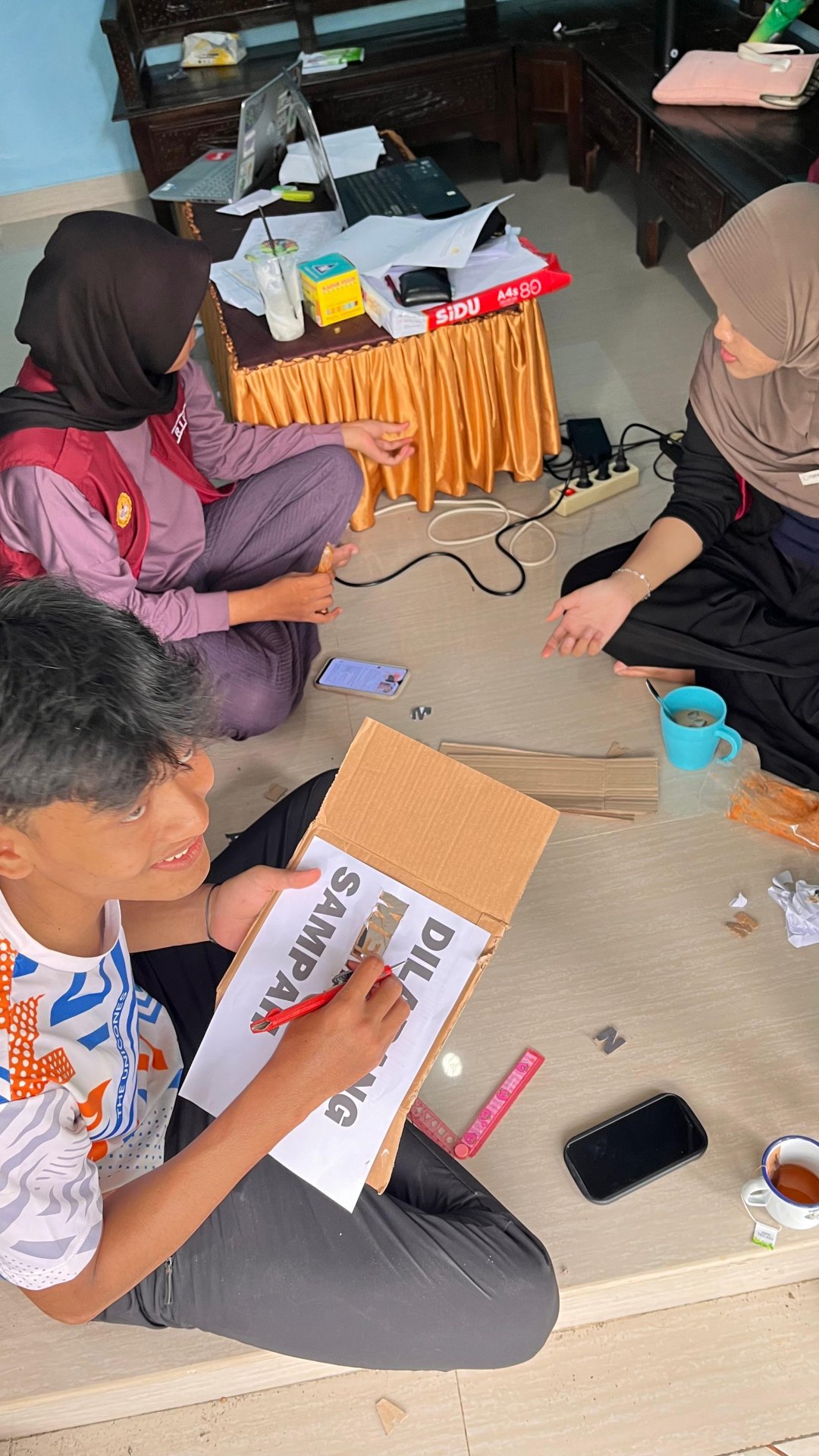 Pembuatan Plang Dilarang Membuang Sampah Sembarangan