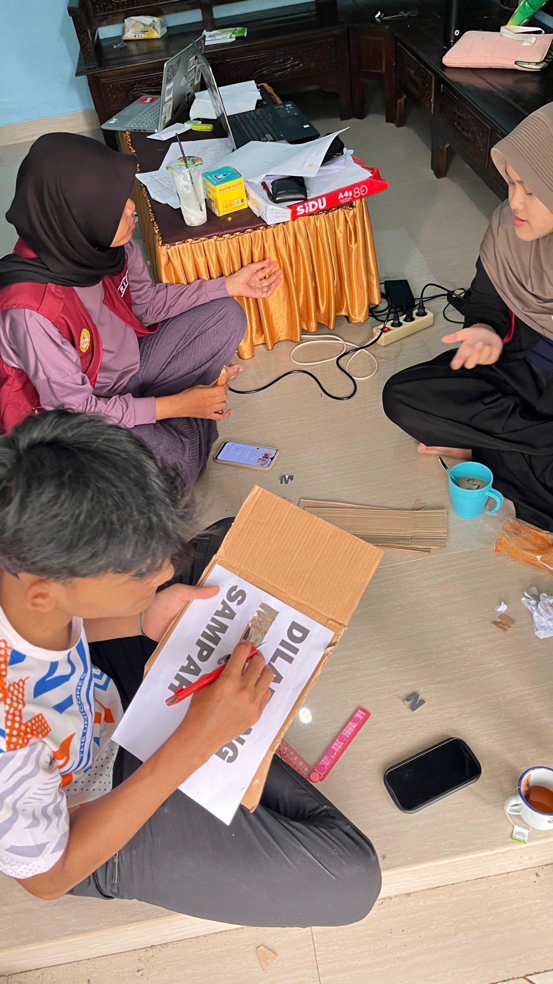 Pembuatan Plang Dilarang Membuang Sampah Sembarangan