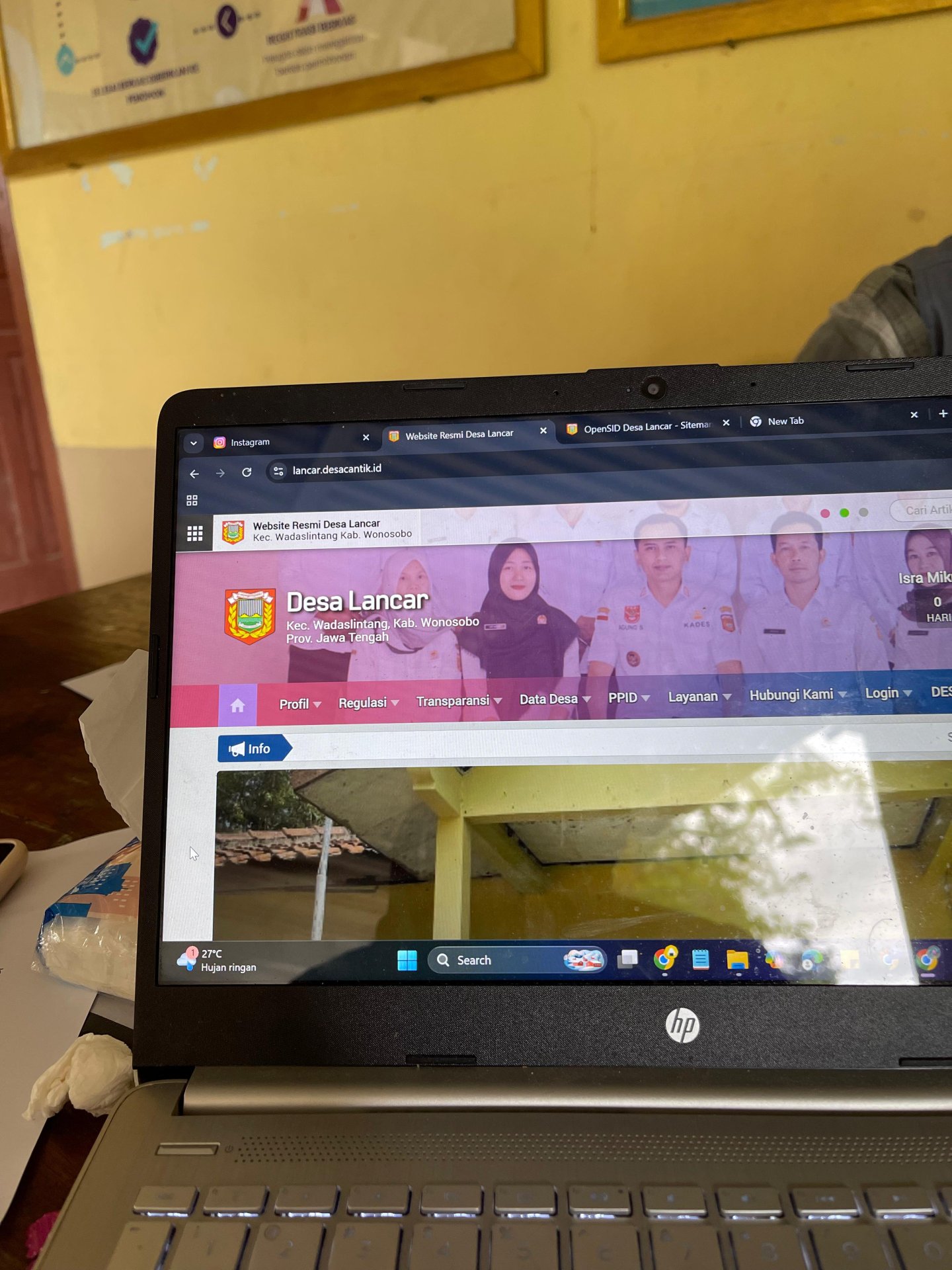 Mahasiswa KKN UNSOED 2026 Desa Lancar Laksanakan Piket Balai Desa dan Pengelolaan Website Desa