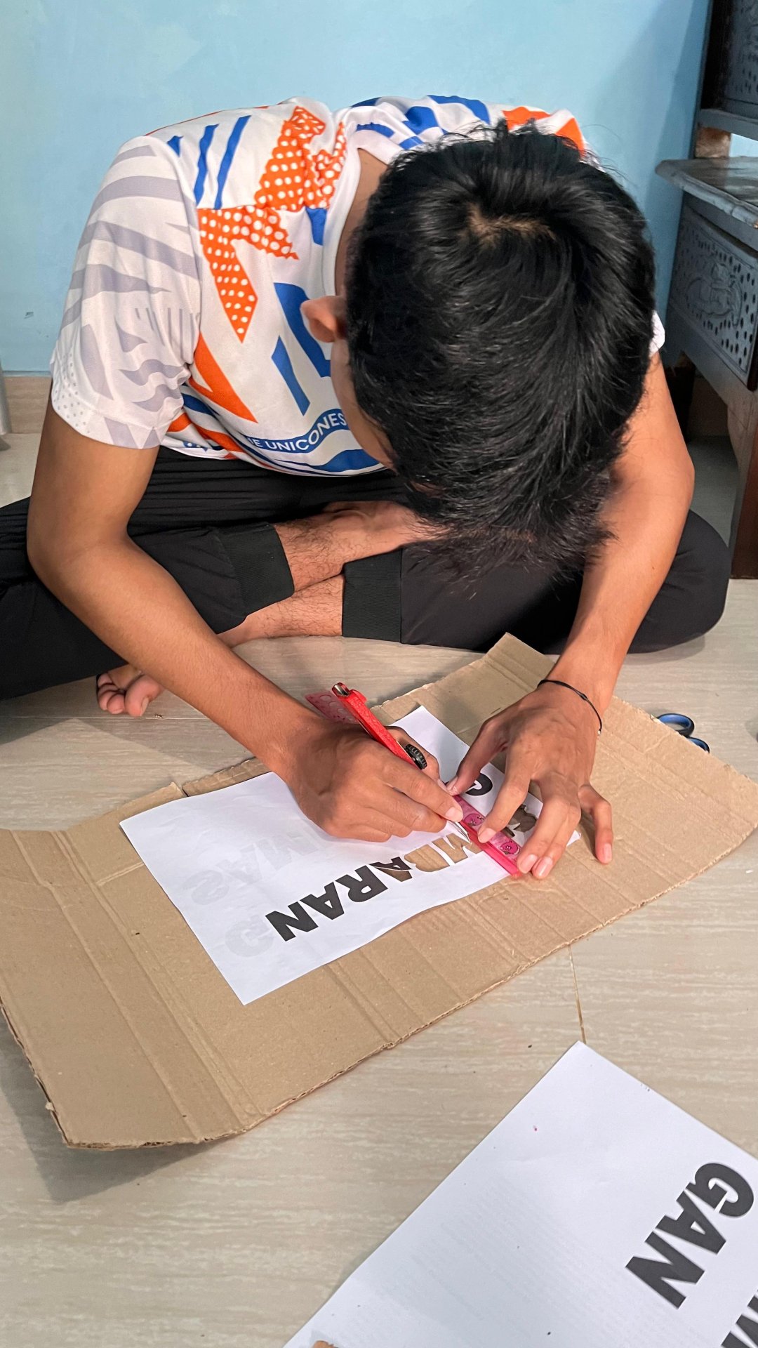 Pembuatan Plang Dilarang Membuang Sampah Sembarangan