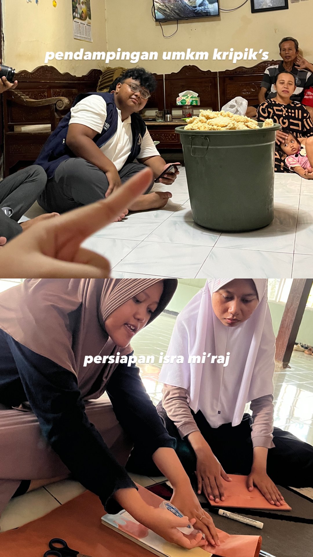 Persiapan acara isra miraj dan pendampingan UMKM