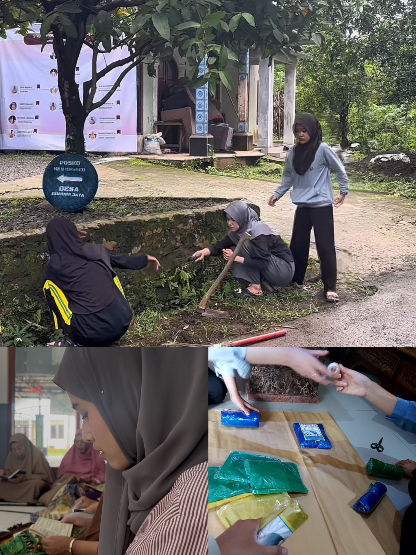 Kerja Bakti Bersama Warga dan Persiapan Kegiatan Khotmil Qur’an Dusun Lungkrah