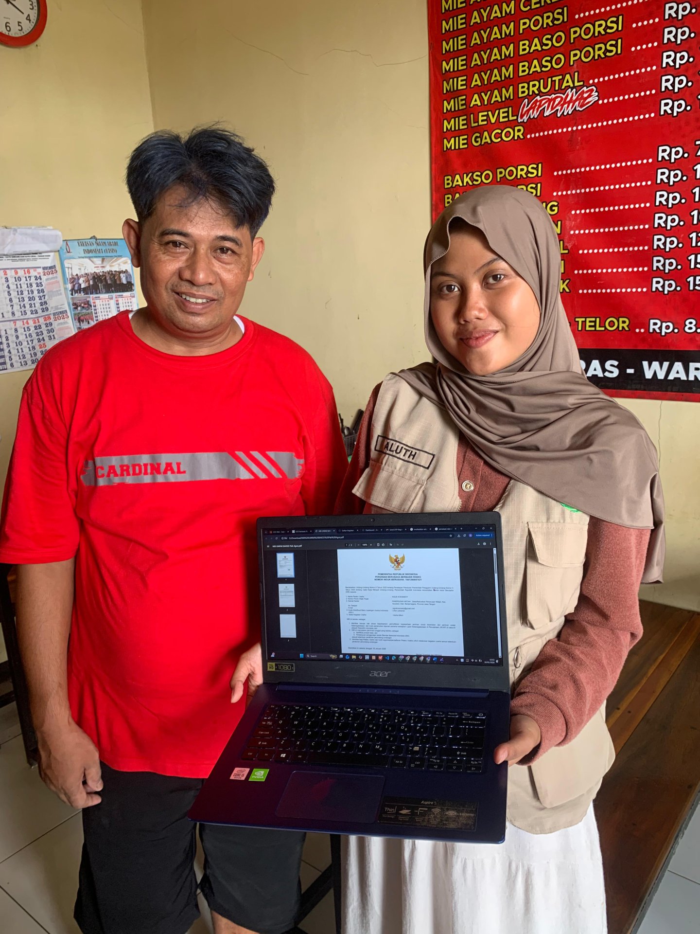 Pembuatan NIB pada UMKM milik Pak Agus