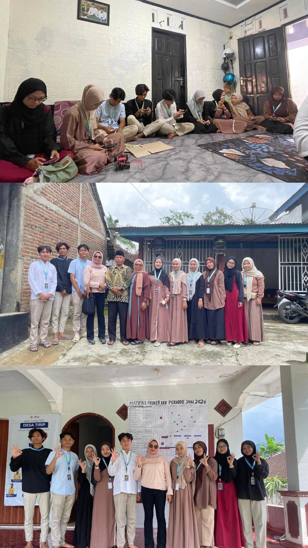 Pengajian Peringatan Isra Mi’raj di Dusun Juru Tengah, dilanjutkan monitoring serta evaluasi oleh Dosen Pembimbing Lapangan dan Kunjungan ke Kediaman Kepala Desa Tirip.