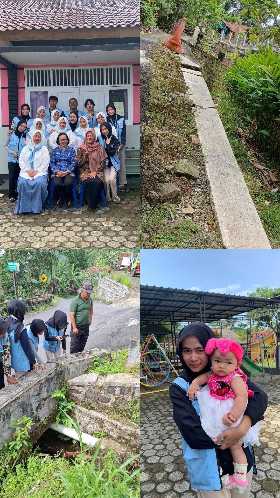Pendampingan posyandu dan survey lokasi tanah longsor