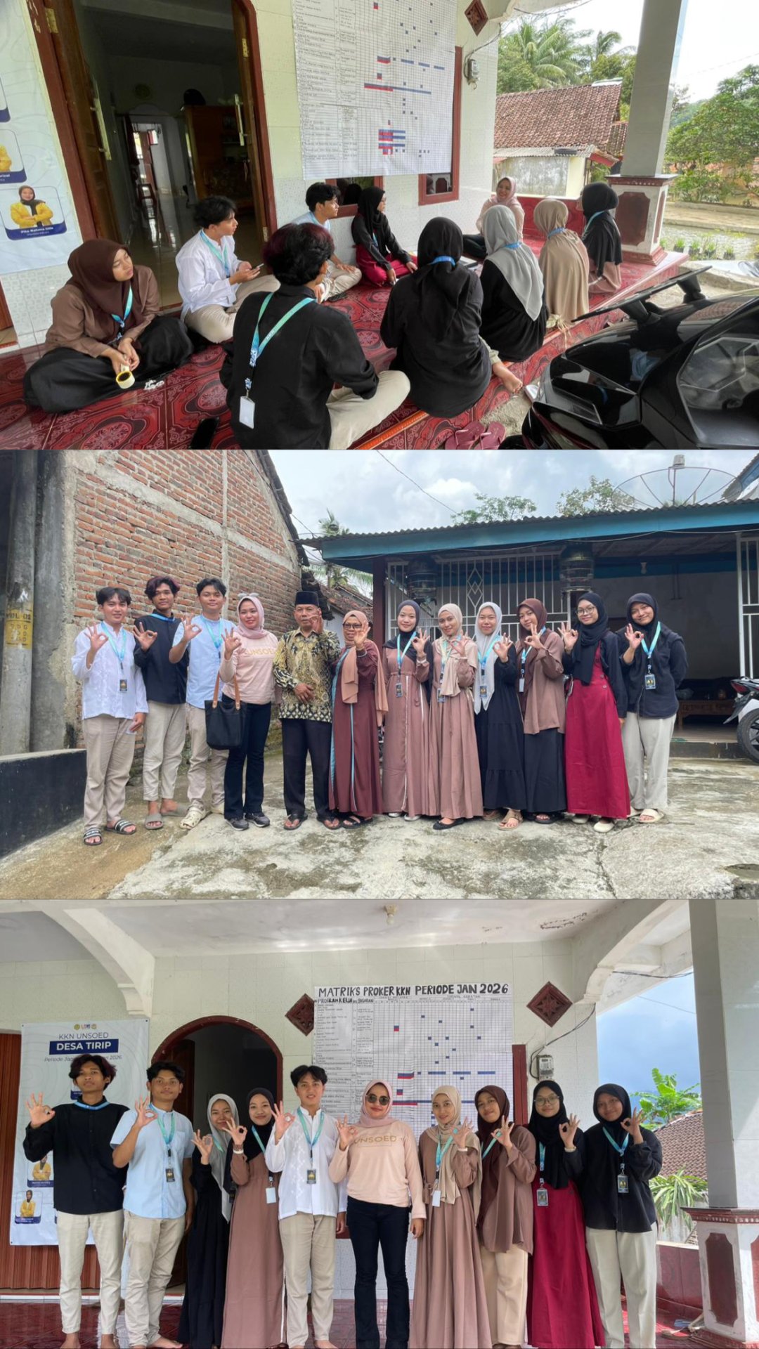 Pelaksanaan Pengajian Peringatan Isra Mi’raj di Dusun Juru Tengah serta Monitoring, Evaluasi, dan Koordinasi Dosen Pembimbing Lapangan dengan Kepala Desa Tirip