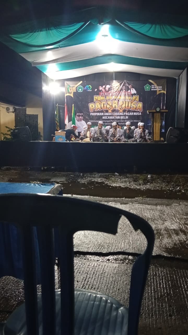 Menghadiri pengajian isra' mi'raj & HUT pencak silat NU