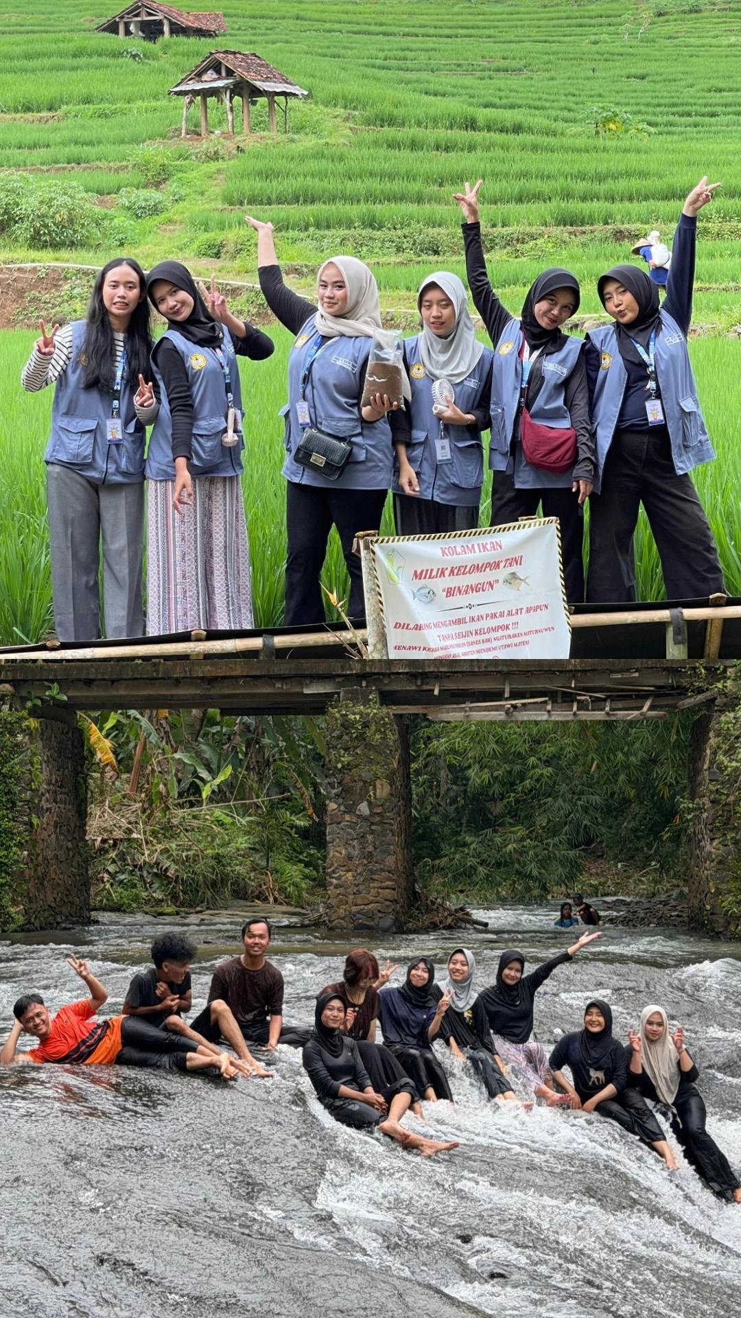 Kunjungan ke Kolam Ikan Dusun Binangun & Main Air Bersama di Sungai
