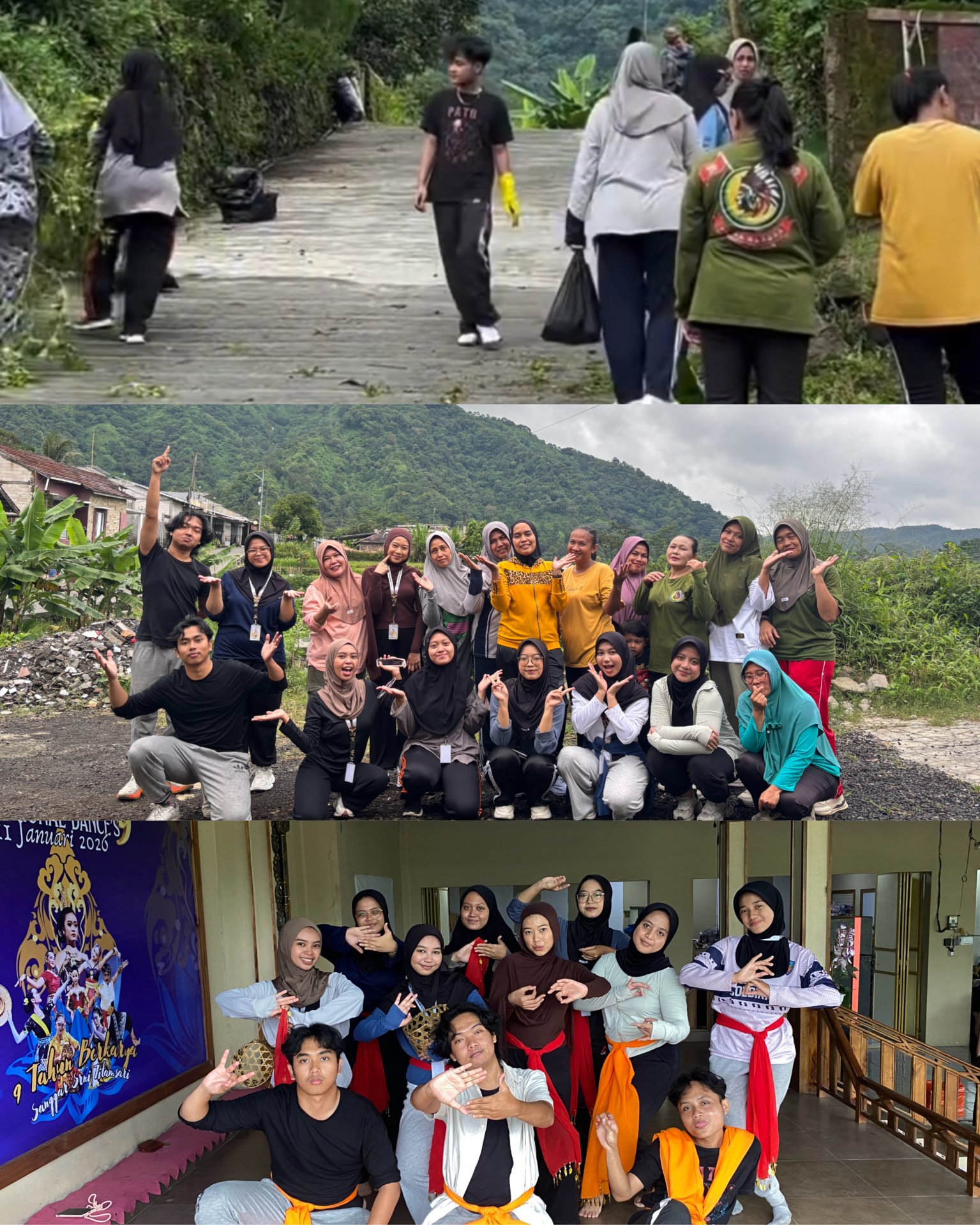 KKN Day 12: Senam Pagi, Kerja Bakti, dan Workshop Tari Nanas Madu