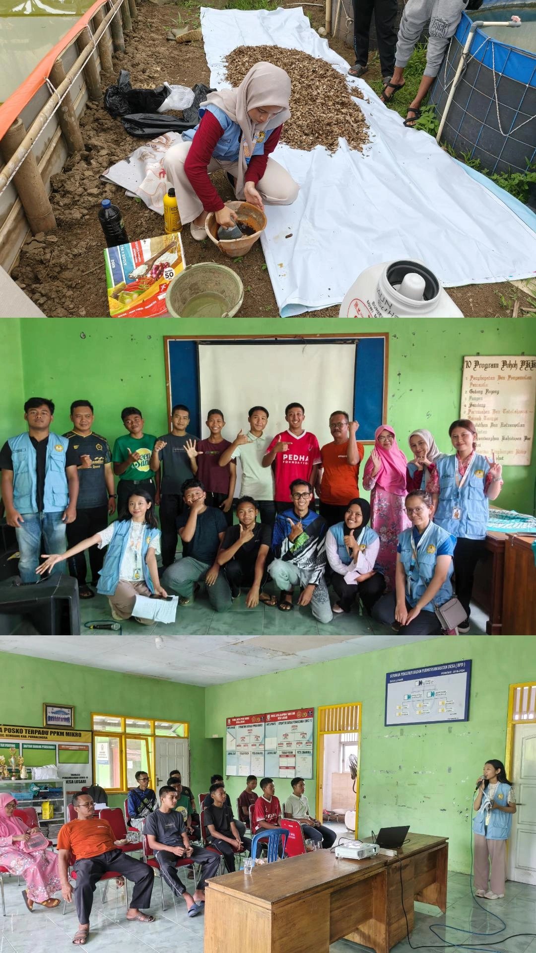 Sosialisasi dan Demonstrasi Pembuatan Pupuk Organik dari Daun Kering