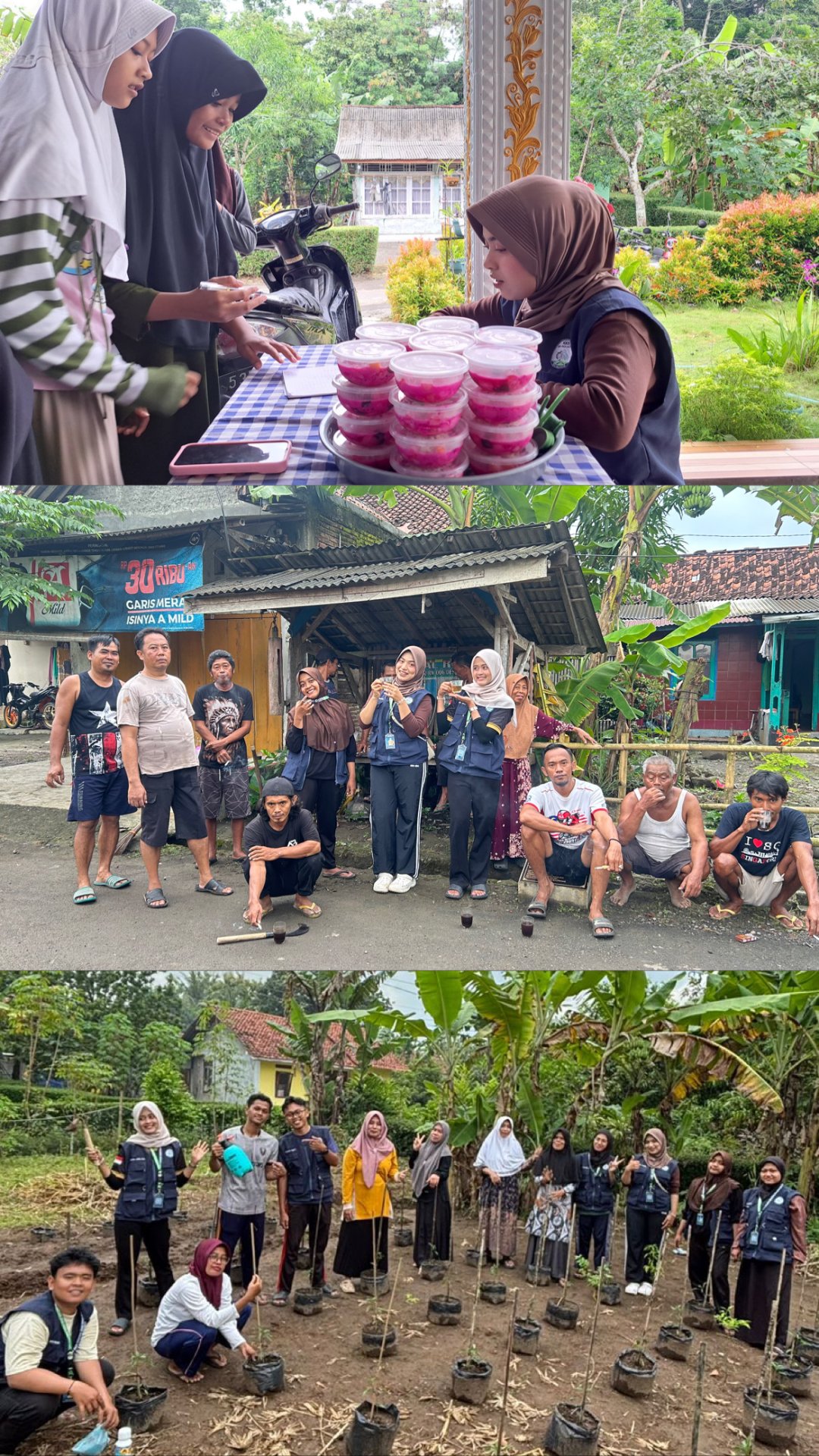 Partisipasi Mahasiswa KKN dalam Kegiatan Kebersihan Lingkungan, Posyandu Remaja, dan Intensifikasi Pekarangan Desa Bulupayung
