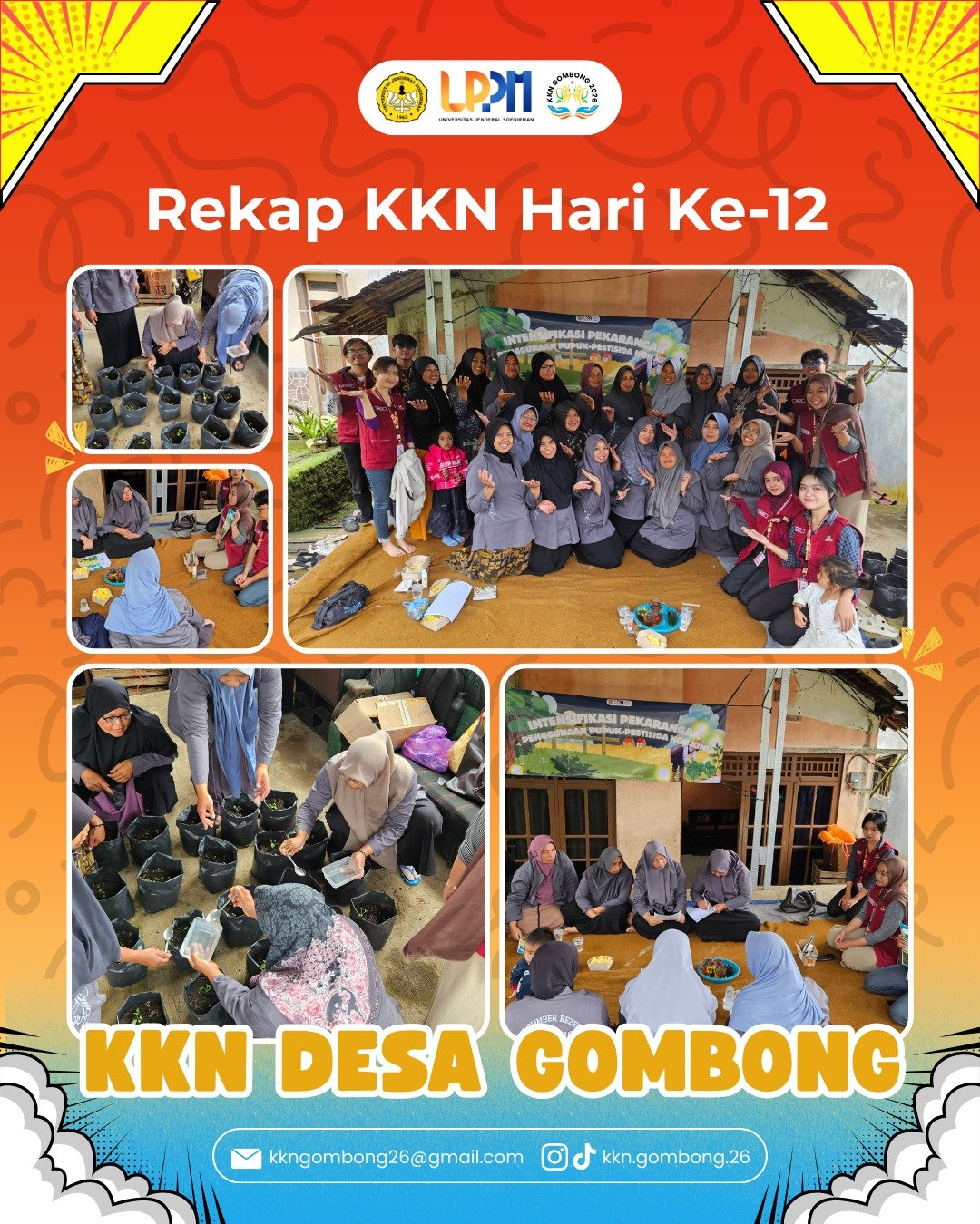 KKN Hari Ke 12: Sosialisasi Intensifikasi Pekarangan dan Pemberian Pupuk Non-Pestisida