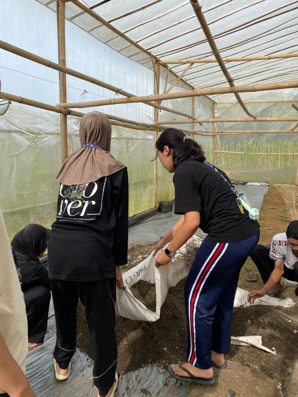 KKN HARI KE-12: Persiapan Media tanam & Pembuatan QRIS untuk UMKM Desa Plana