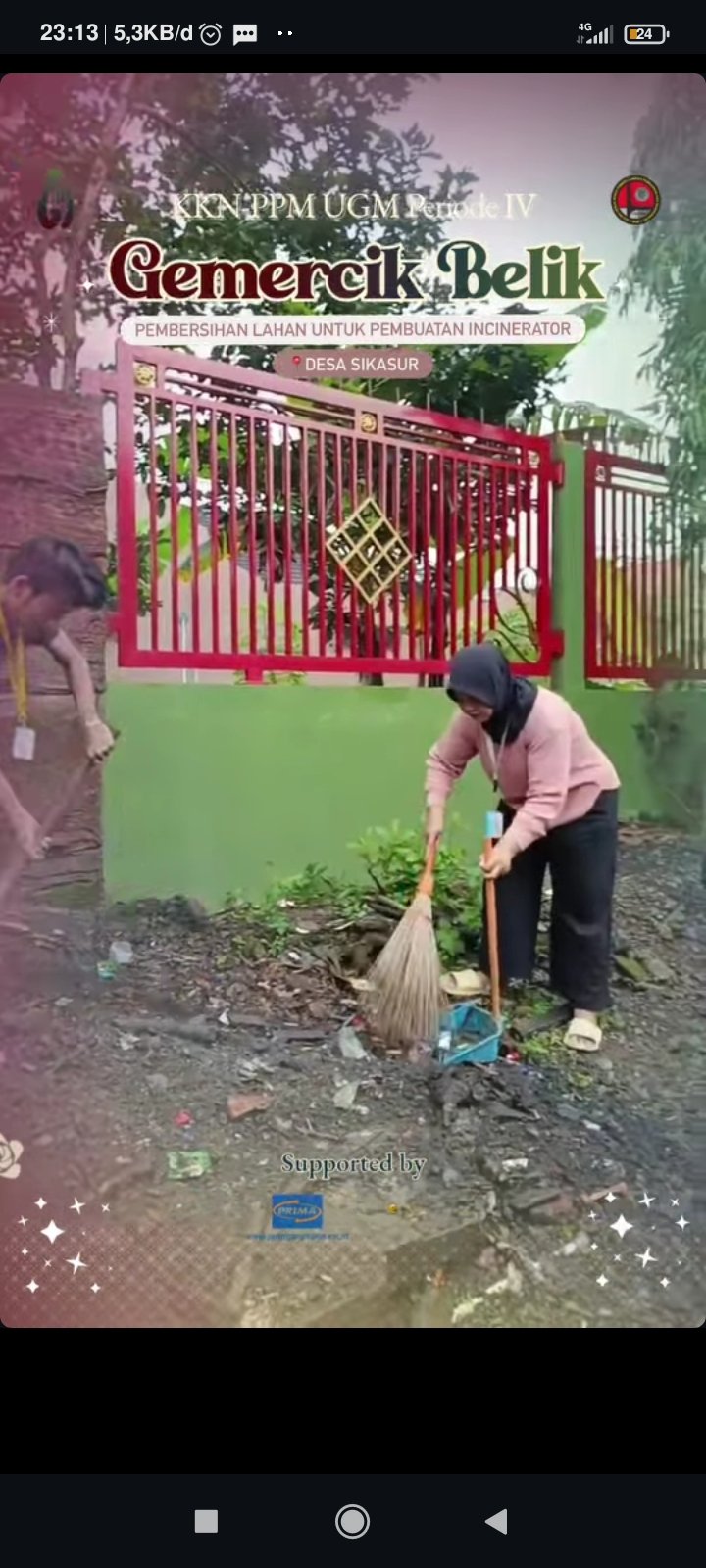 Kerja Bakti bersih-bersih di PAUD Sikasur