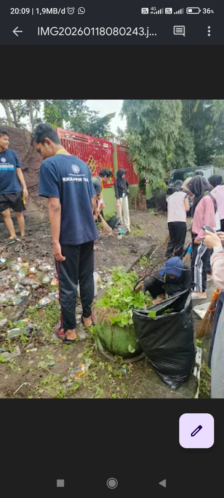 Kerja bakti pembangunan incenerator
