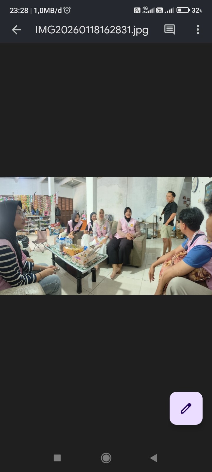 Silaturahmi ke ketua Rt 01 desa Sikasur