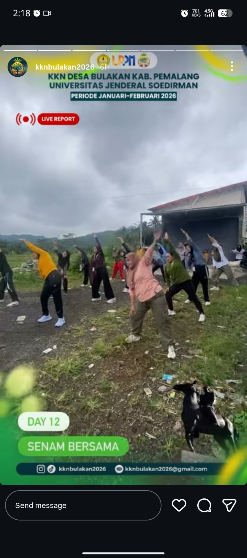 KKN HARI KE 12 Senam dan kerjabakti