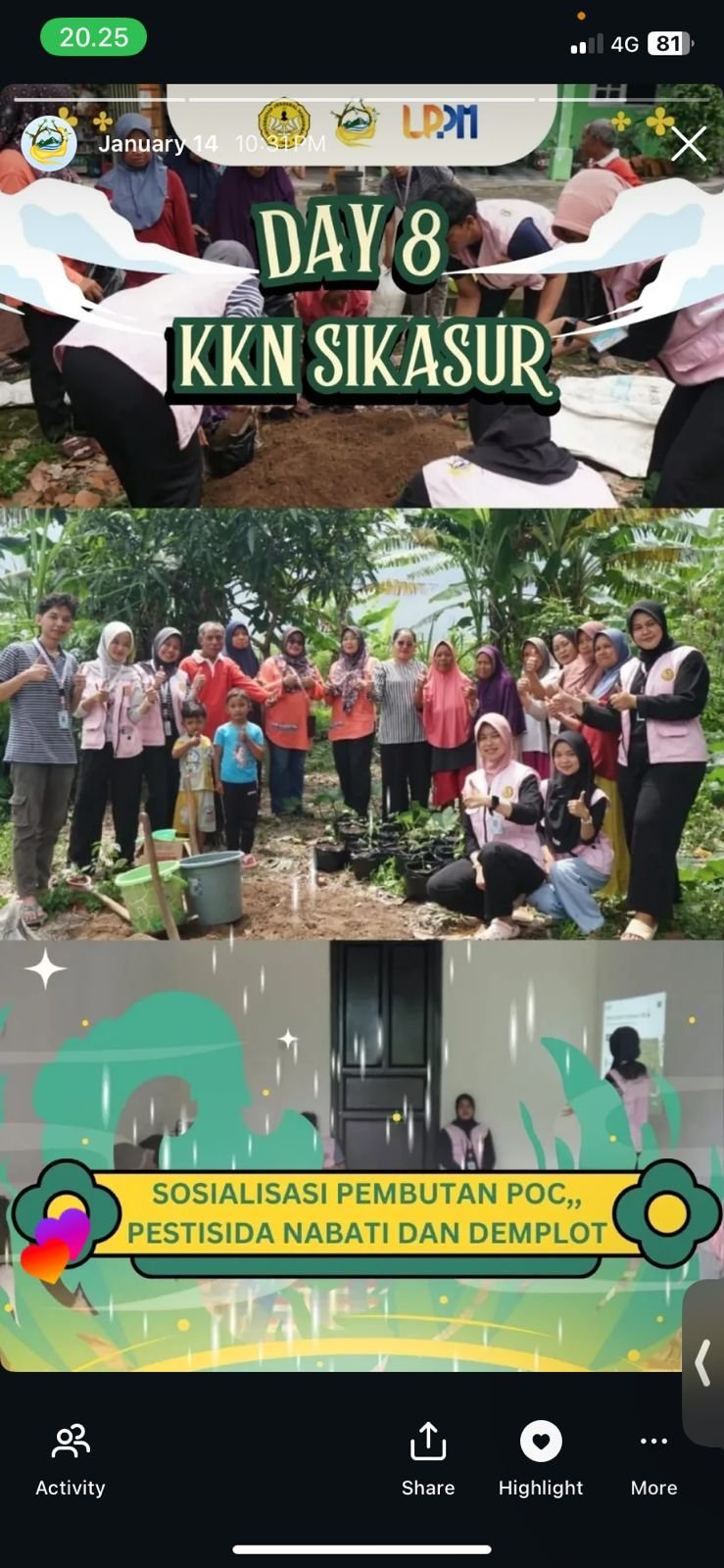 DAY 9 KKN DESA SIKASUR KEGIATAN SOSIALISASI POC