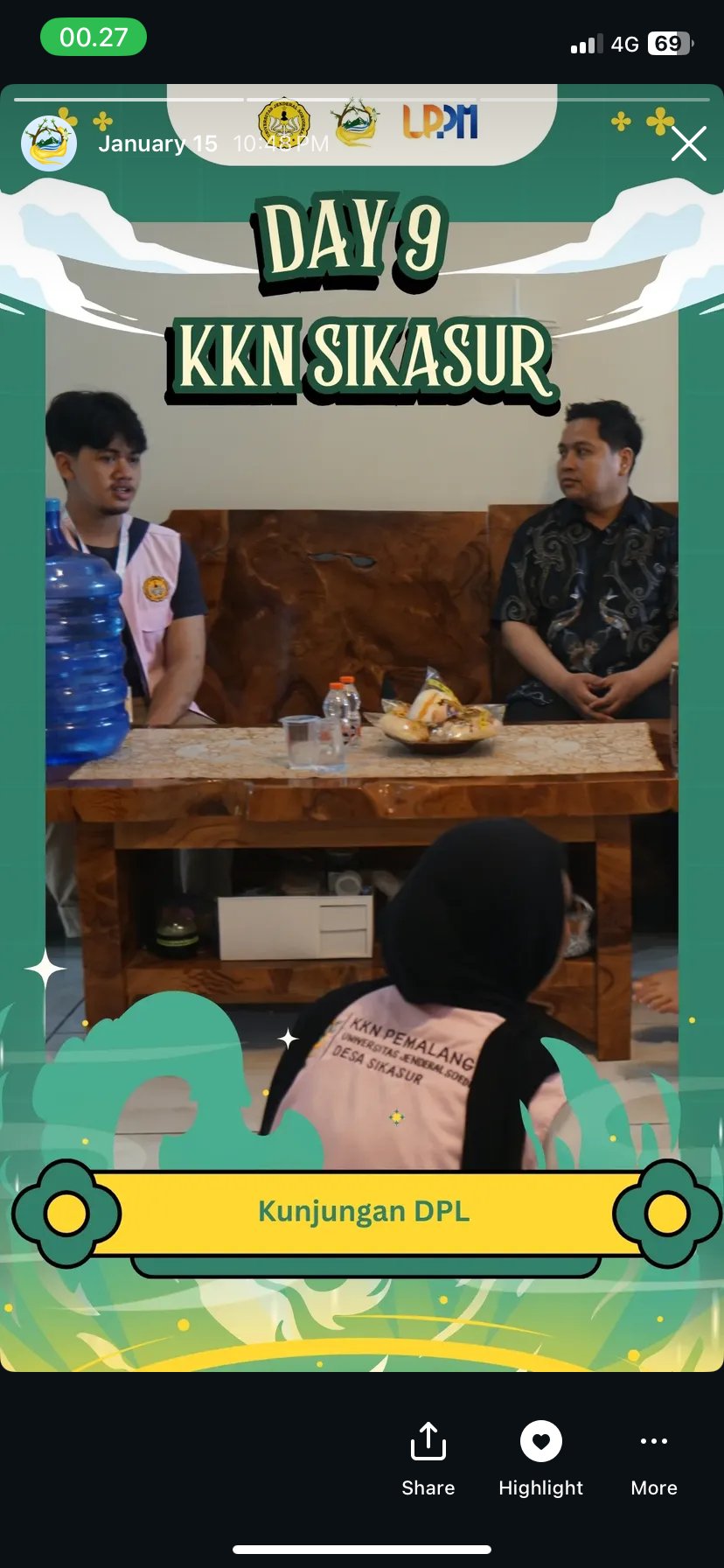 DAY 9 KKN DESA SIKASUR KUNJUNGAN DOSEN PEMBIMBING LAPANGAN