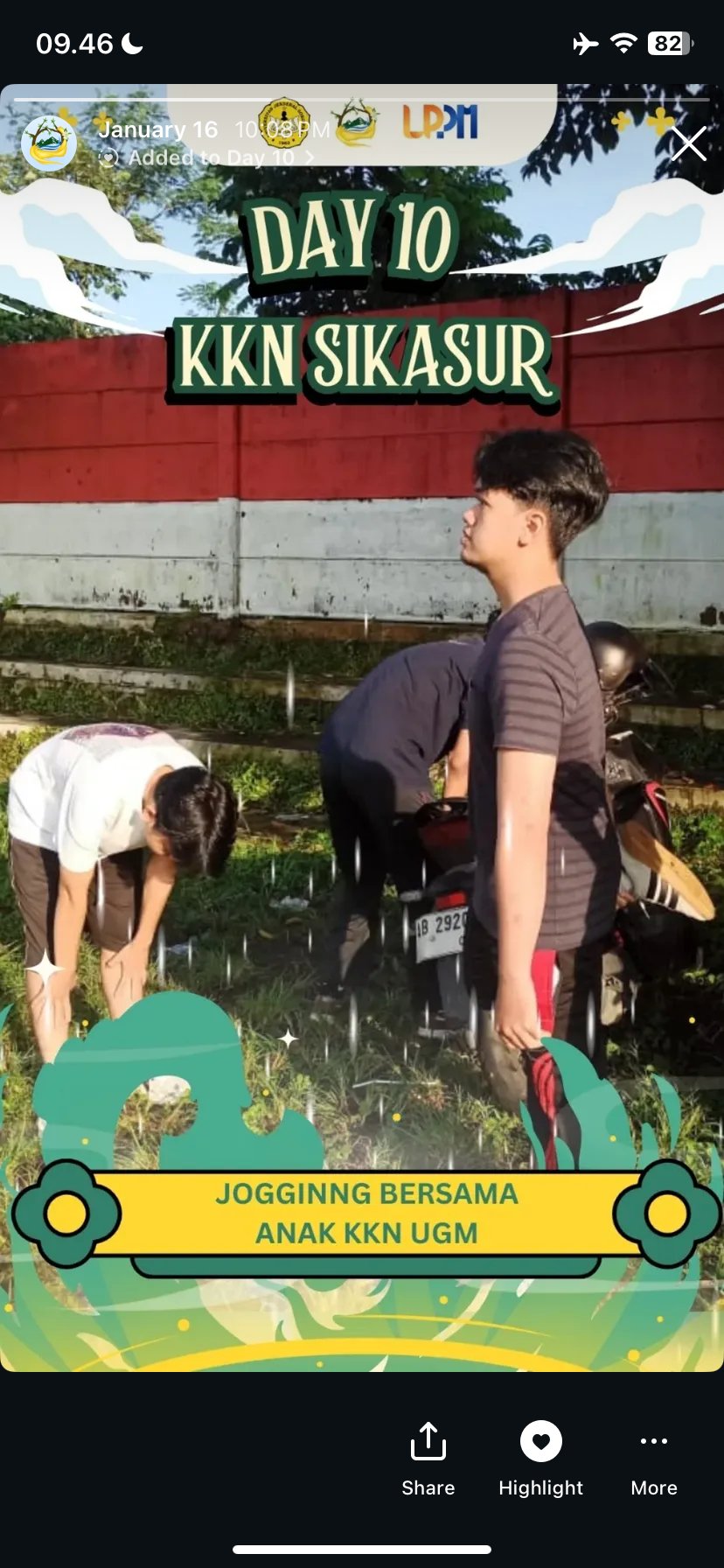 DAY 10 KKN DESA SIKASUR JOGGING BERSAMA ANAK KKN UGM