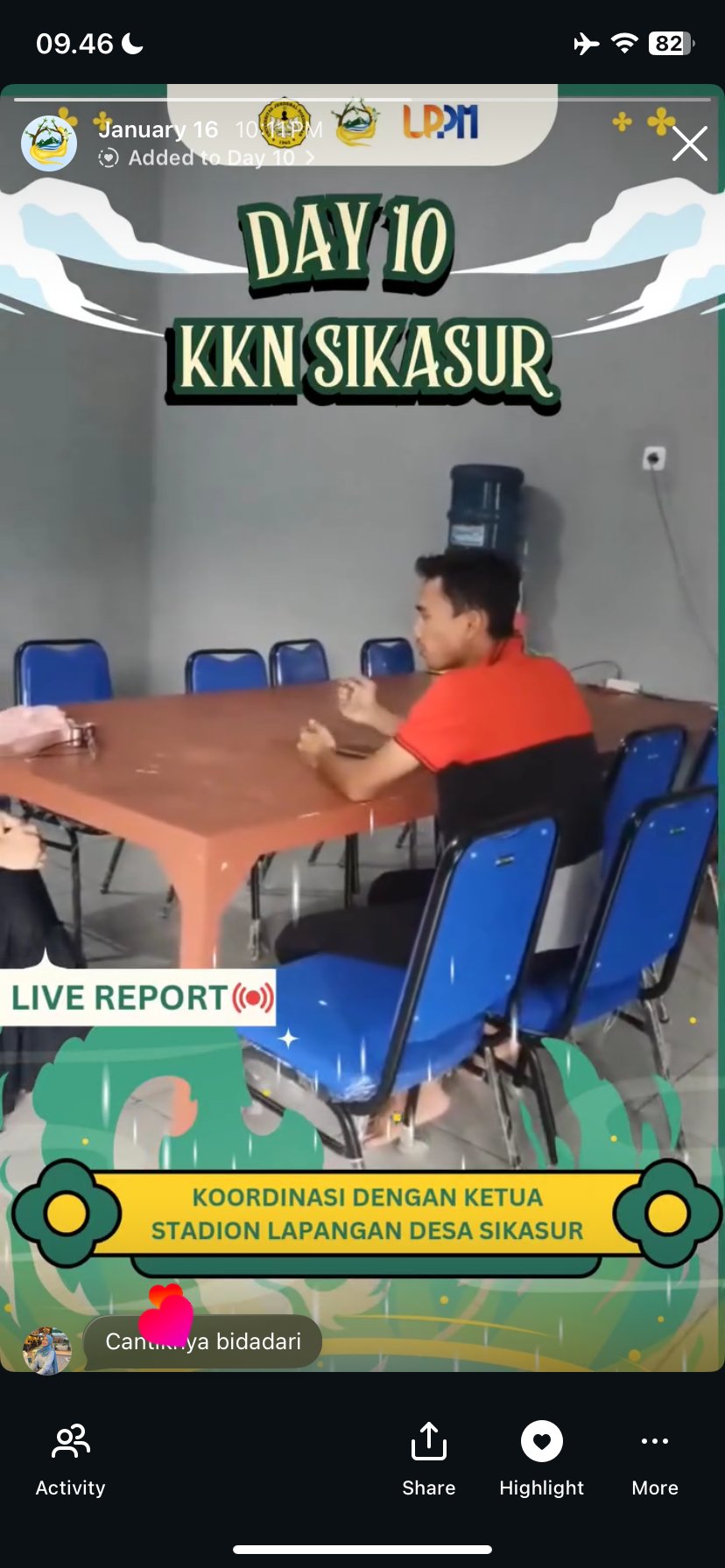 DAY 10 KKN SIKASUR KOORDINASI DENGAN KETUA STADION LAPANGAN