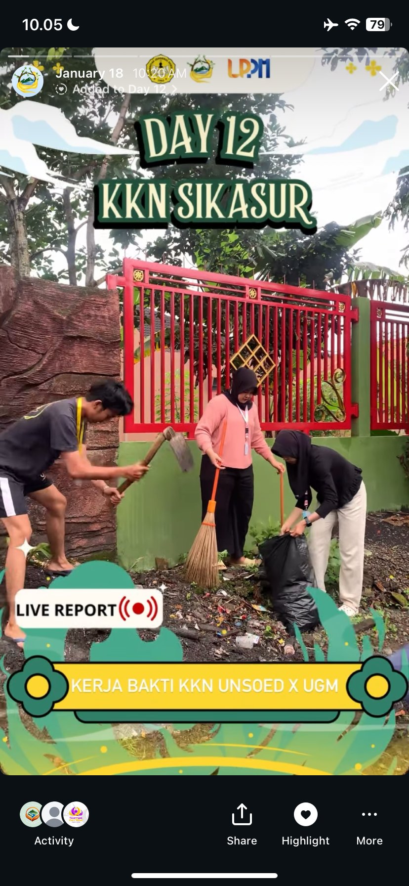 KKN DAY 12 DESA SIKASUR KERJA BAKTI BERSAMA ANAK UGM