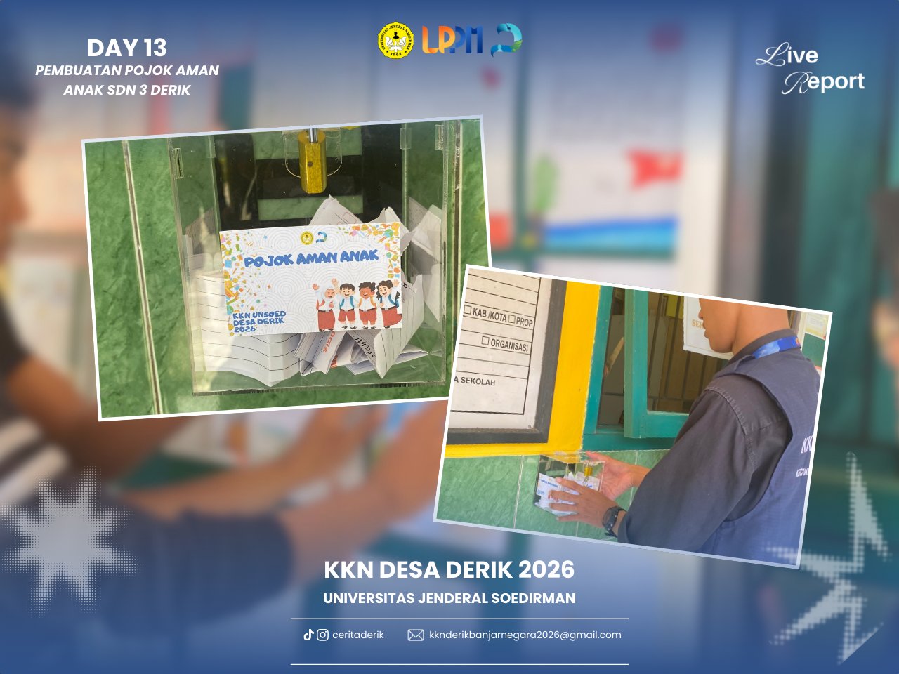 Day 13 – Pembuatan Pojok Aman Anak SDN 3 Derik
