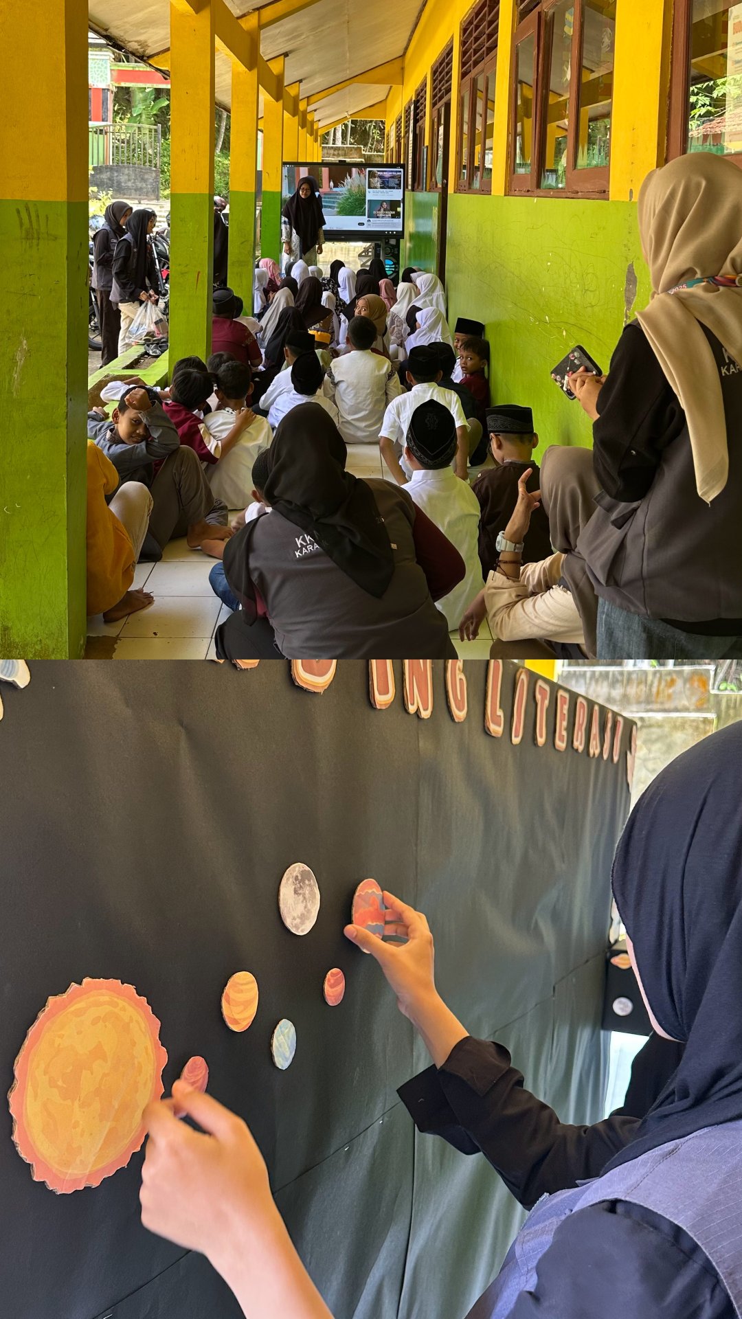 Program Kerja Bidang Pendidikan Pemasangan Mading Literasi dan Kreativitas