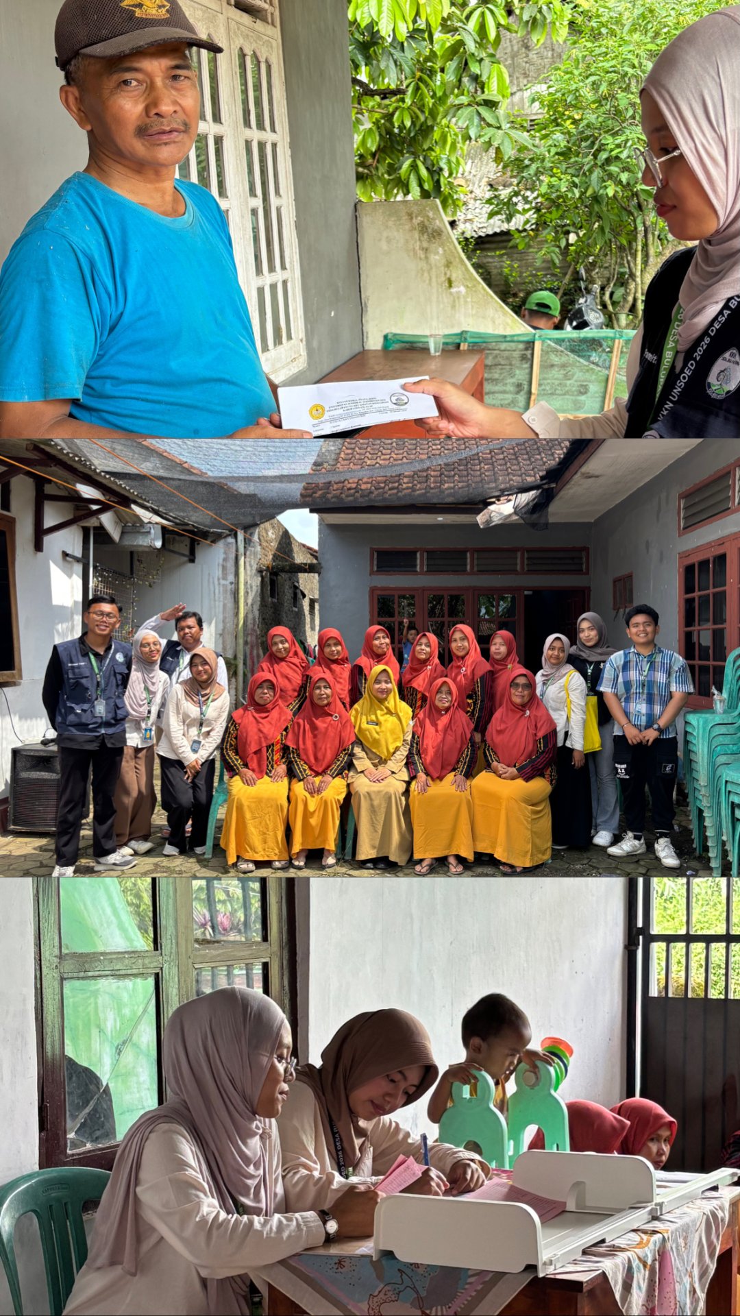 Apel pagi, pendampingan posyandu, dan penyebaran undangan sertifikasi halal