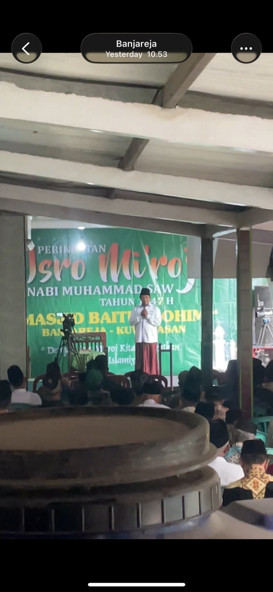 Membantu acara peringatan isra miraj