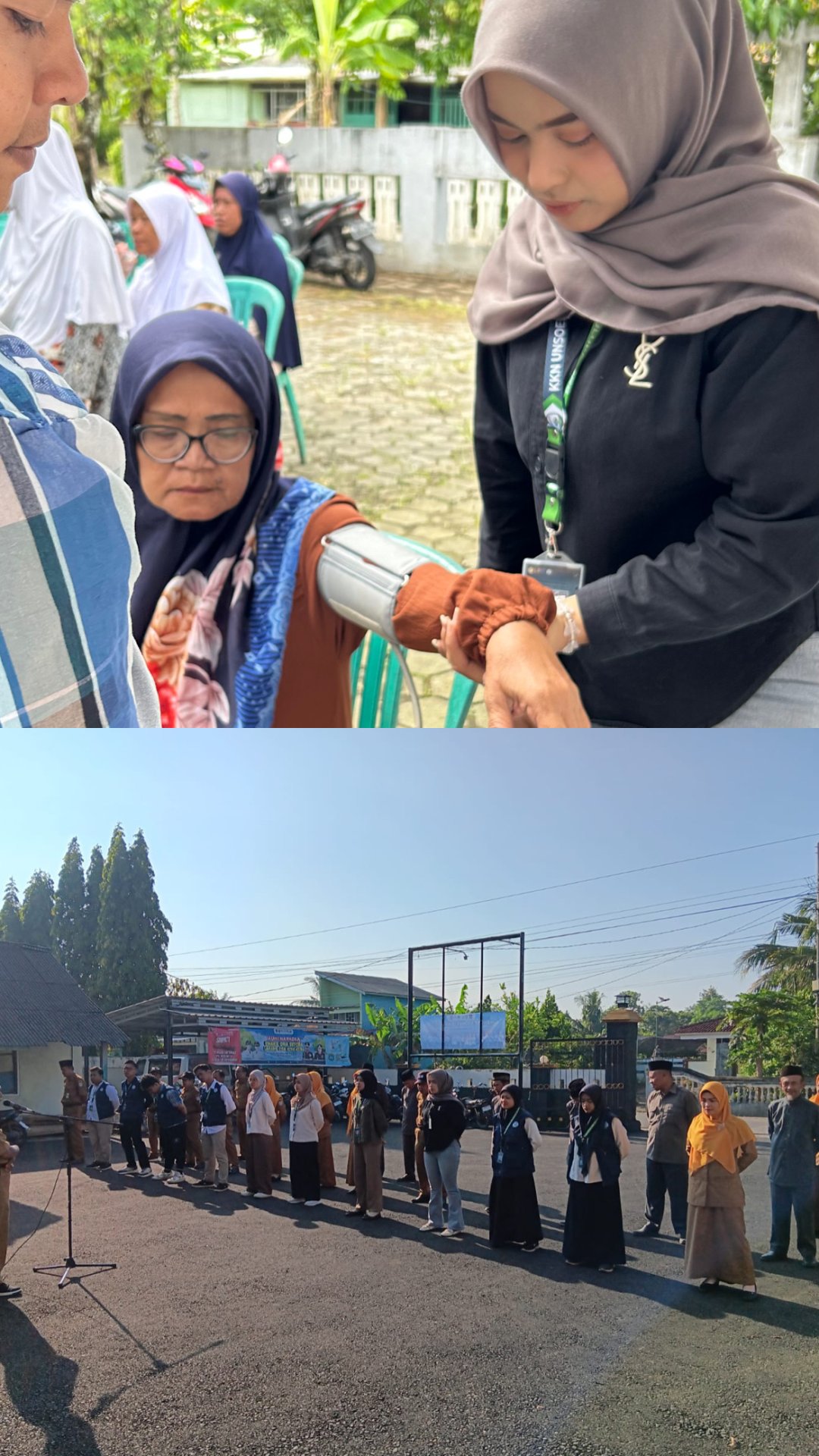 Pelaksanaan Apel Pagi Rutin dan Pendampingan Posyandu Balita serta Lansia di Desa Bulupayung