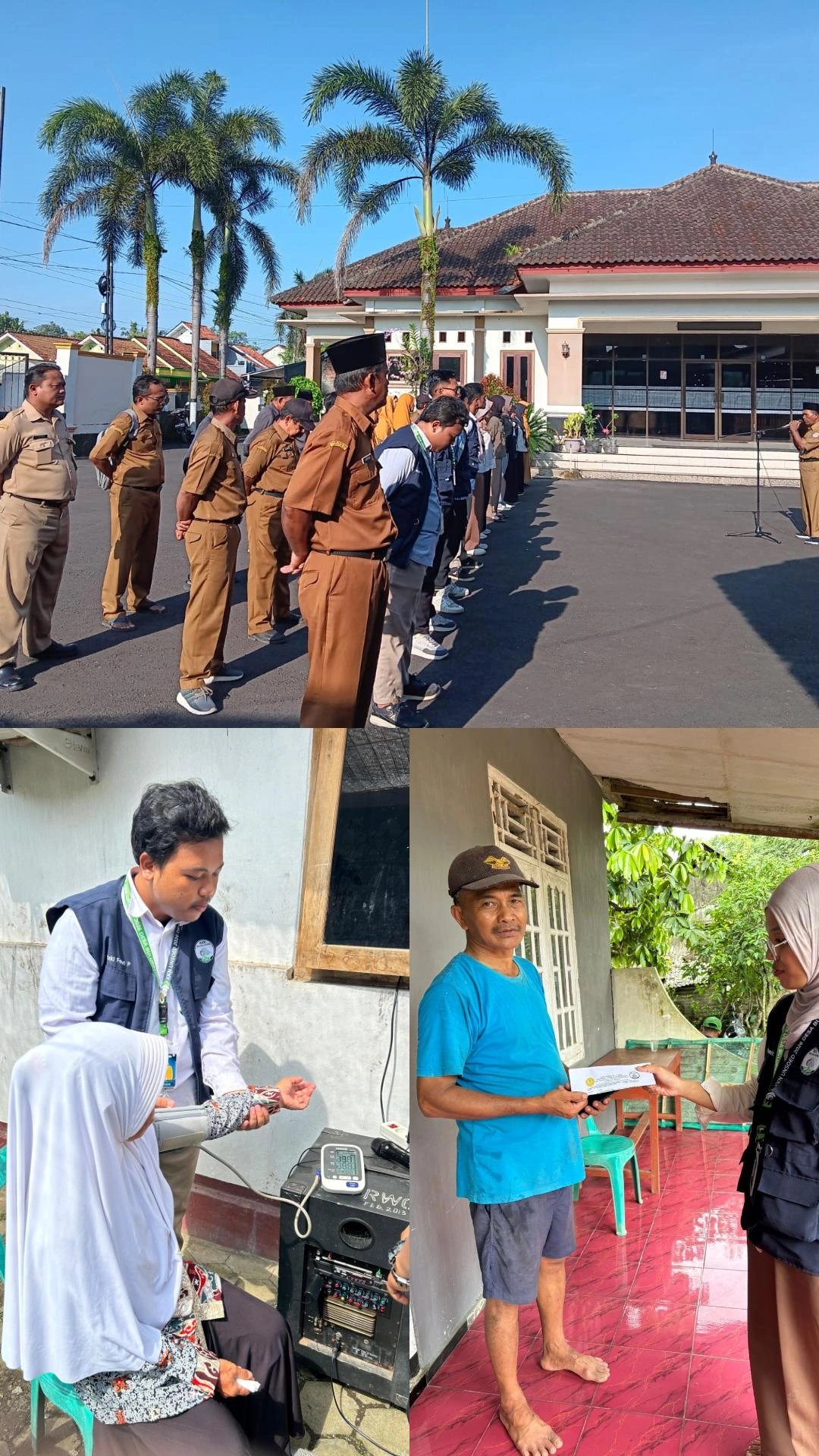 Hari 13_Apel Pagi di Balai Desa, Posyandu Balita dan Lansia di Dusun 6 Tingkas serta menyebar undangan pendampingan sertifikasi halal