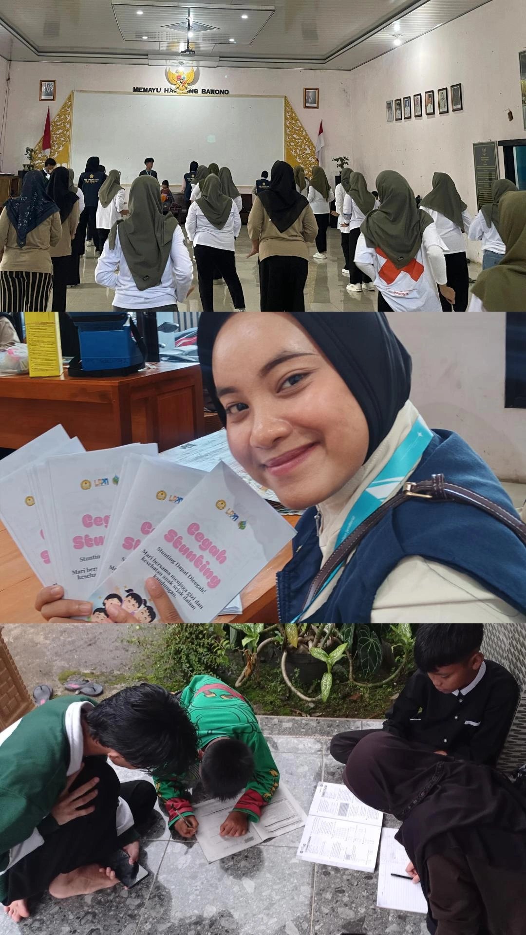 Day 13= Pendampingan Posyandu dan Imunisasi, Senam Sehat Bersama Ibu-ibu PKK dan Kader Posyandu, Sosialisasi Stunting dan Bimbingan Belajar