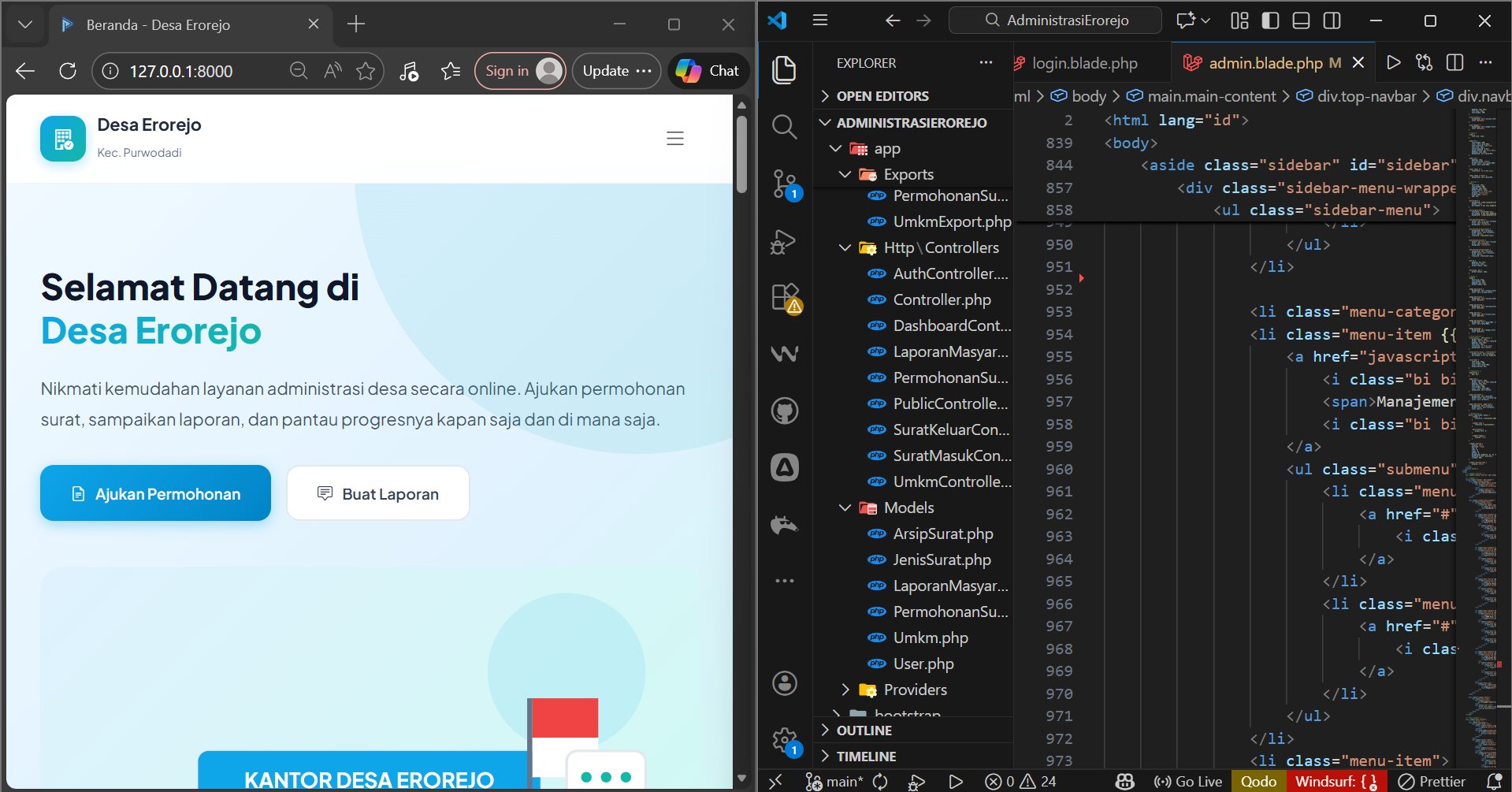 Pembuatan Website Arsip Kantor Desa