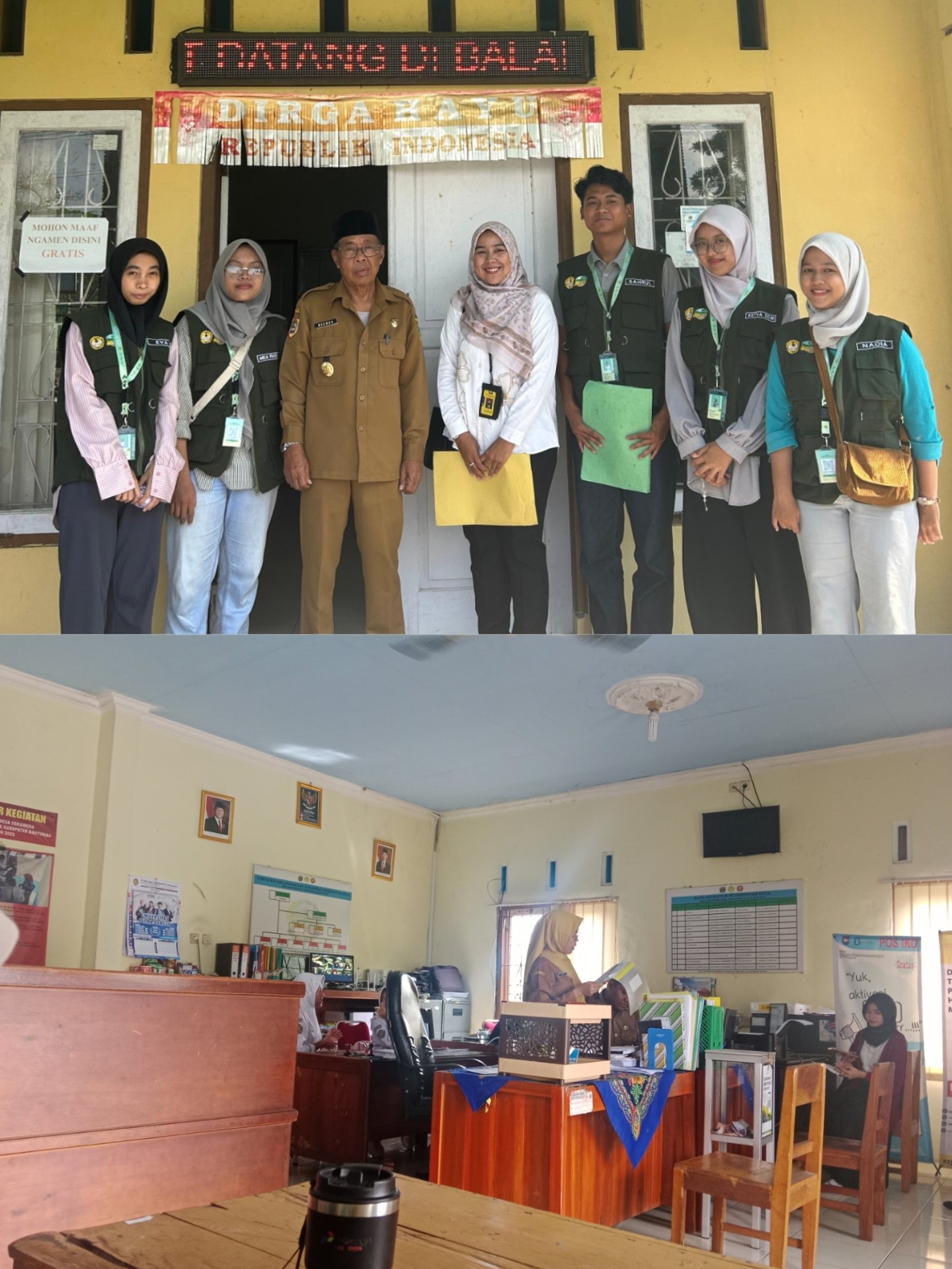 Membantu Pelayanan di Balai Desa