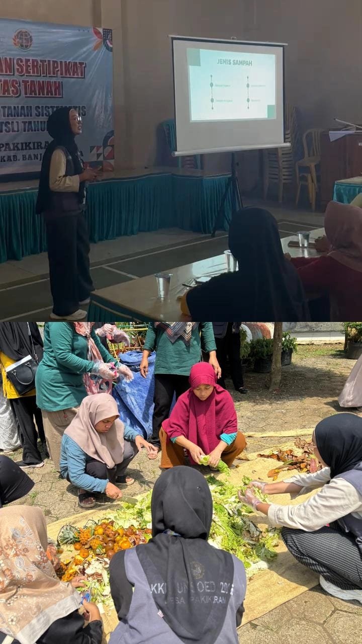 Sosialisasi dan Praktik Pemisahan serta Pengolahan Sampah Organik Bersama Ibu-Ibu PKK dan KWT Desa Pakikiran