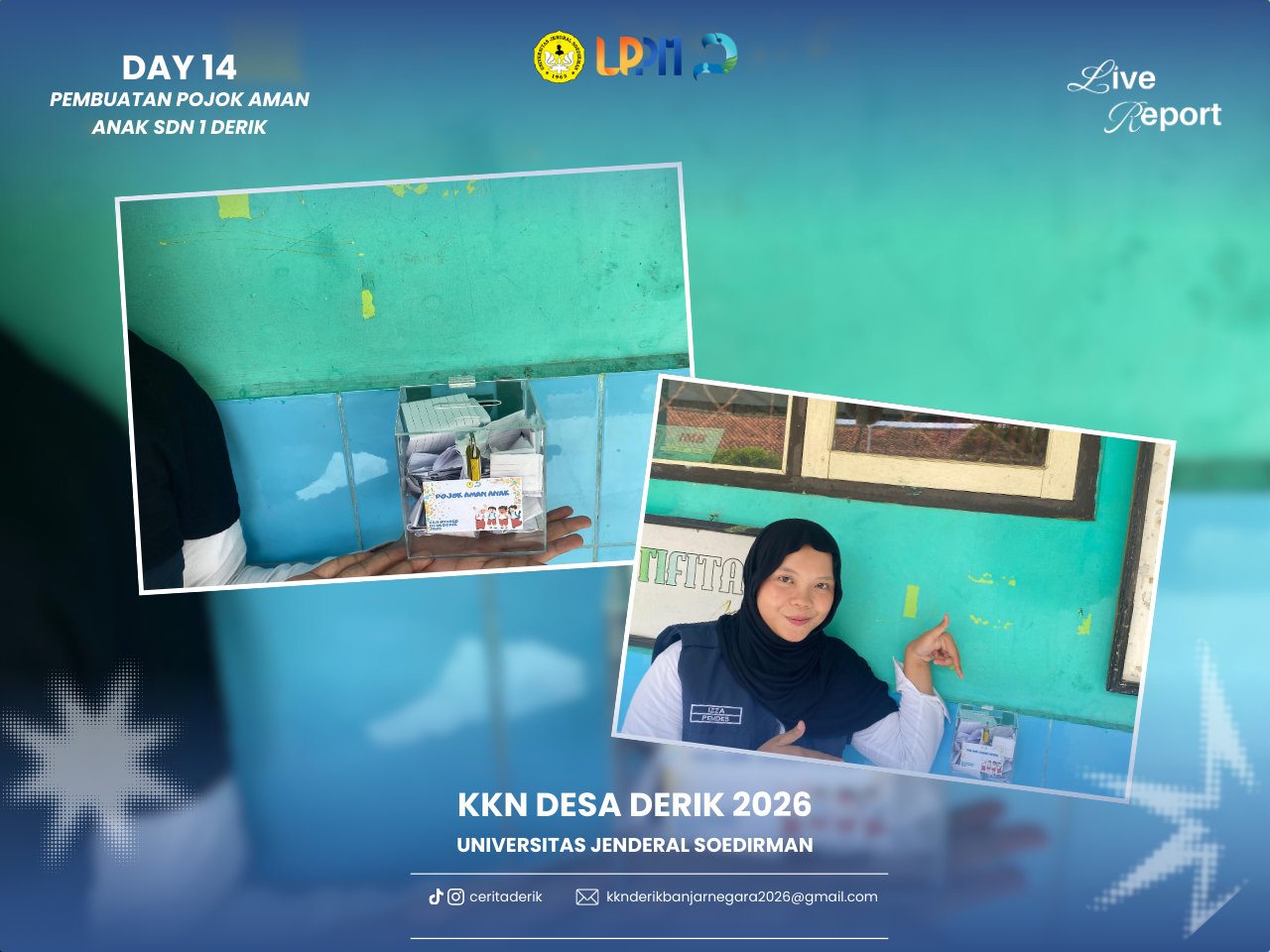 Day 14 – Pembuatan Pojok Aman Anak SDN 1 Derik