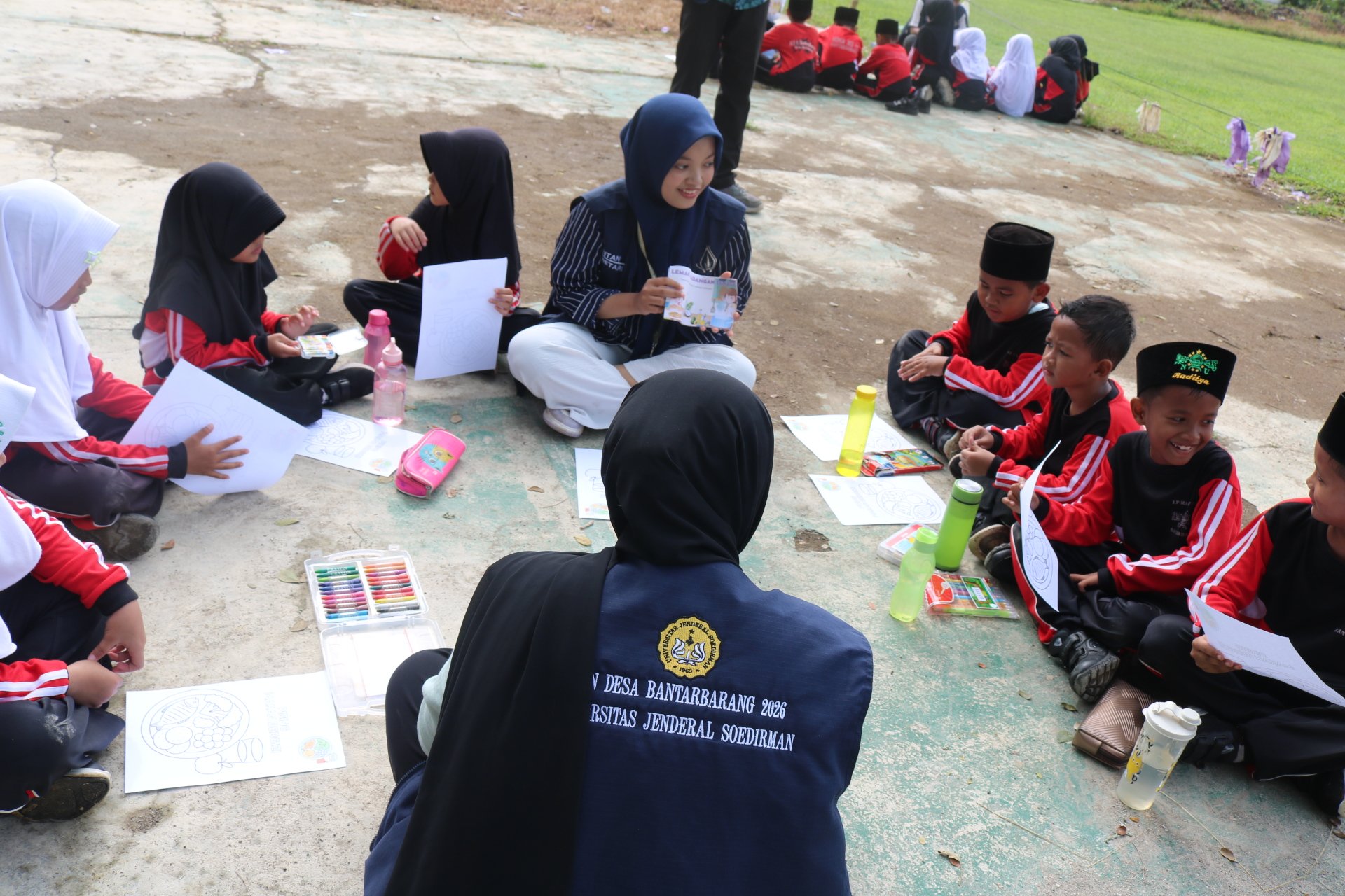 Sosialisasi Isi Piringku di MI Ma'arif NU 1 Bantarbarang