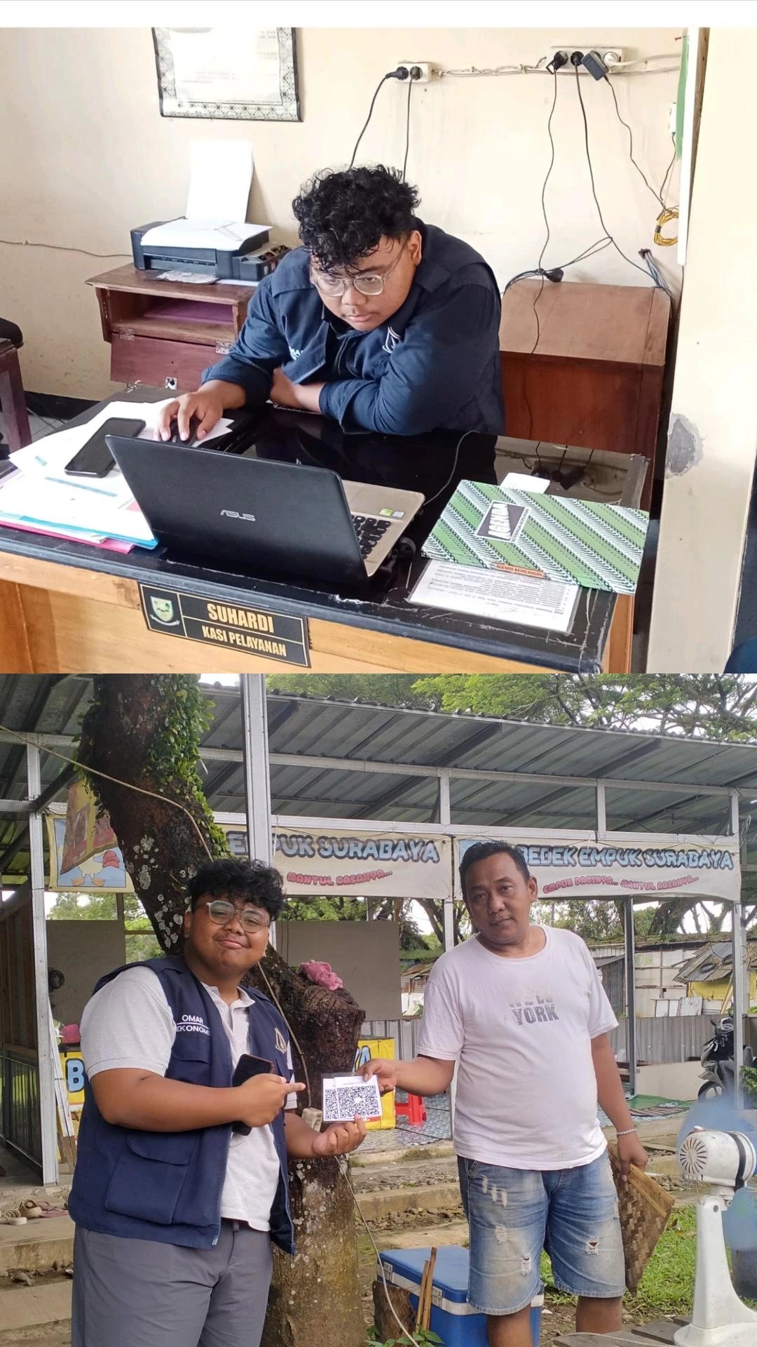 Piket pelayanan desa dan penyerahan Qris