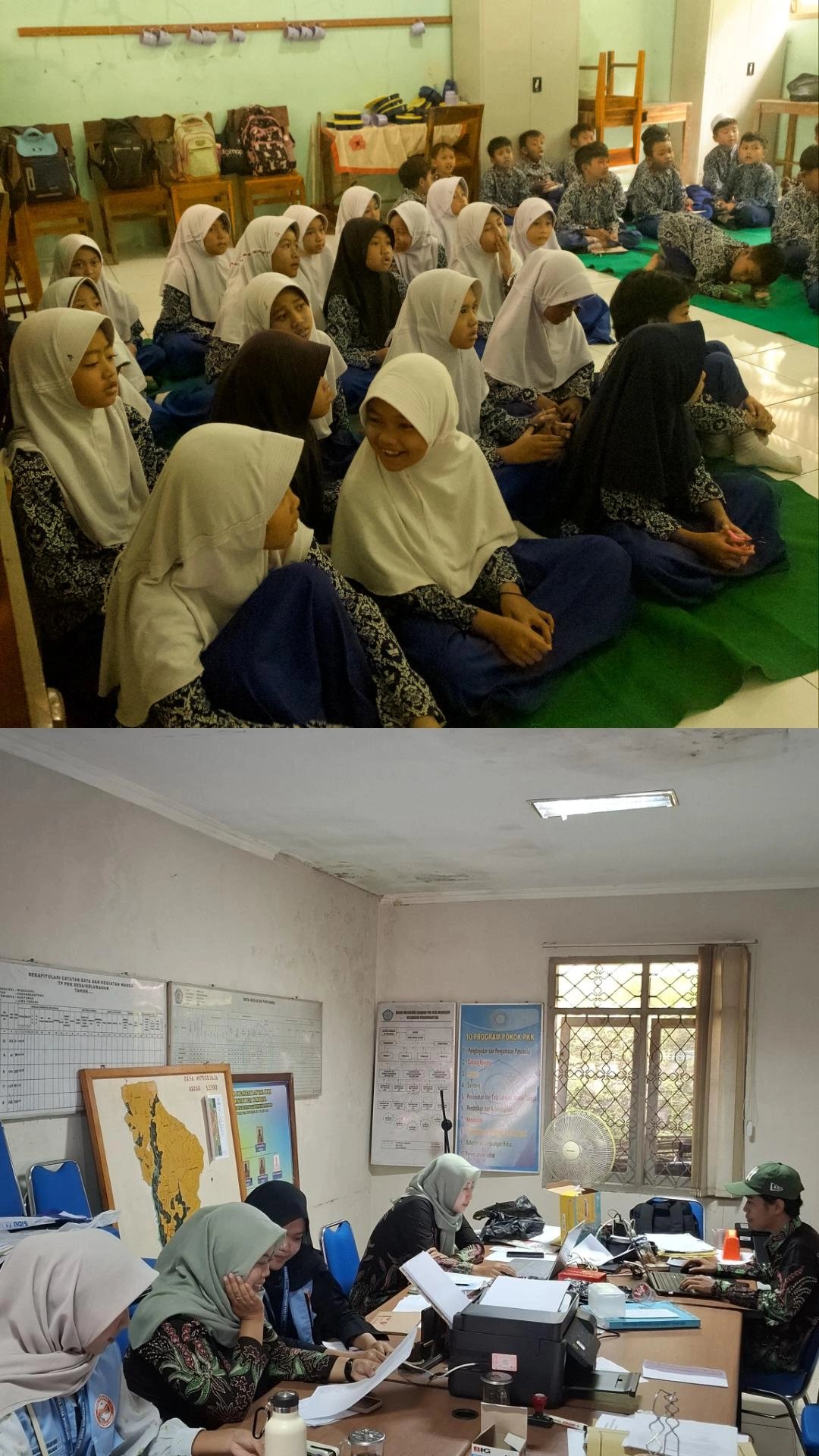 Kkn mengajar sabunku untuk tanganku dan pembagian surat untuk FGD 2