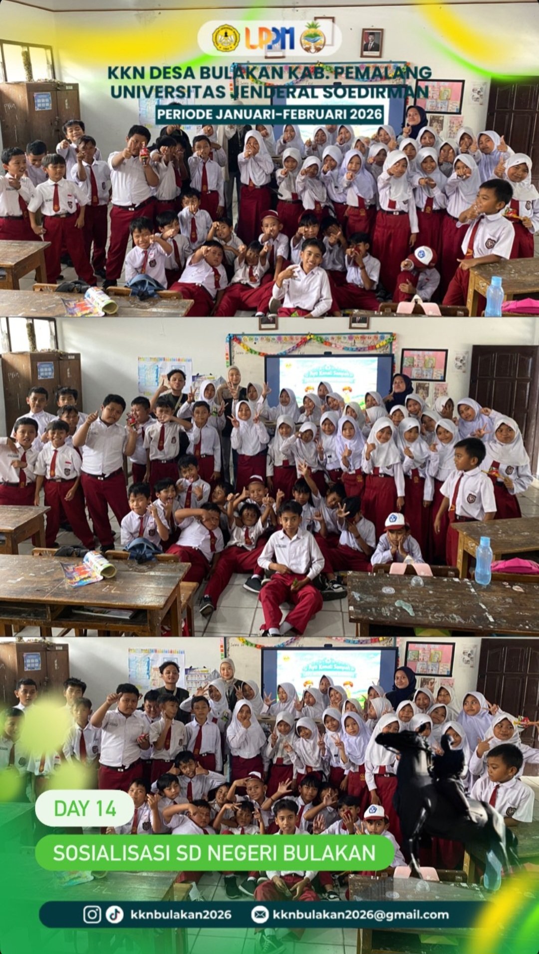 Sosialisasi Edukasi Pendidikan, Lingkungan, dan Kesehatan di SDN 1 dan 3 Bulakan