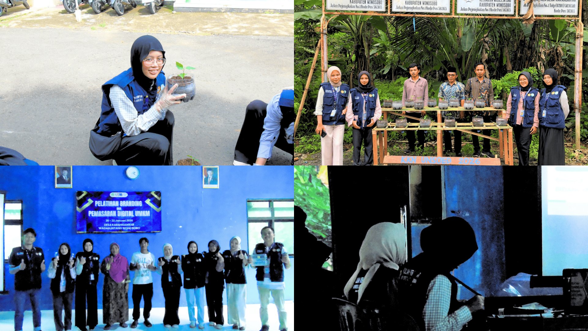 Kegiatan Hari Keempatbelas KKN di Desa Karanganyar, Wadaslintang: Instalasi Sayuran dan Sosialisasi Pelatihan Branding dan Digitalisasi UMKM