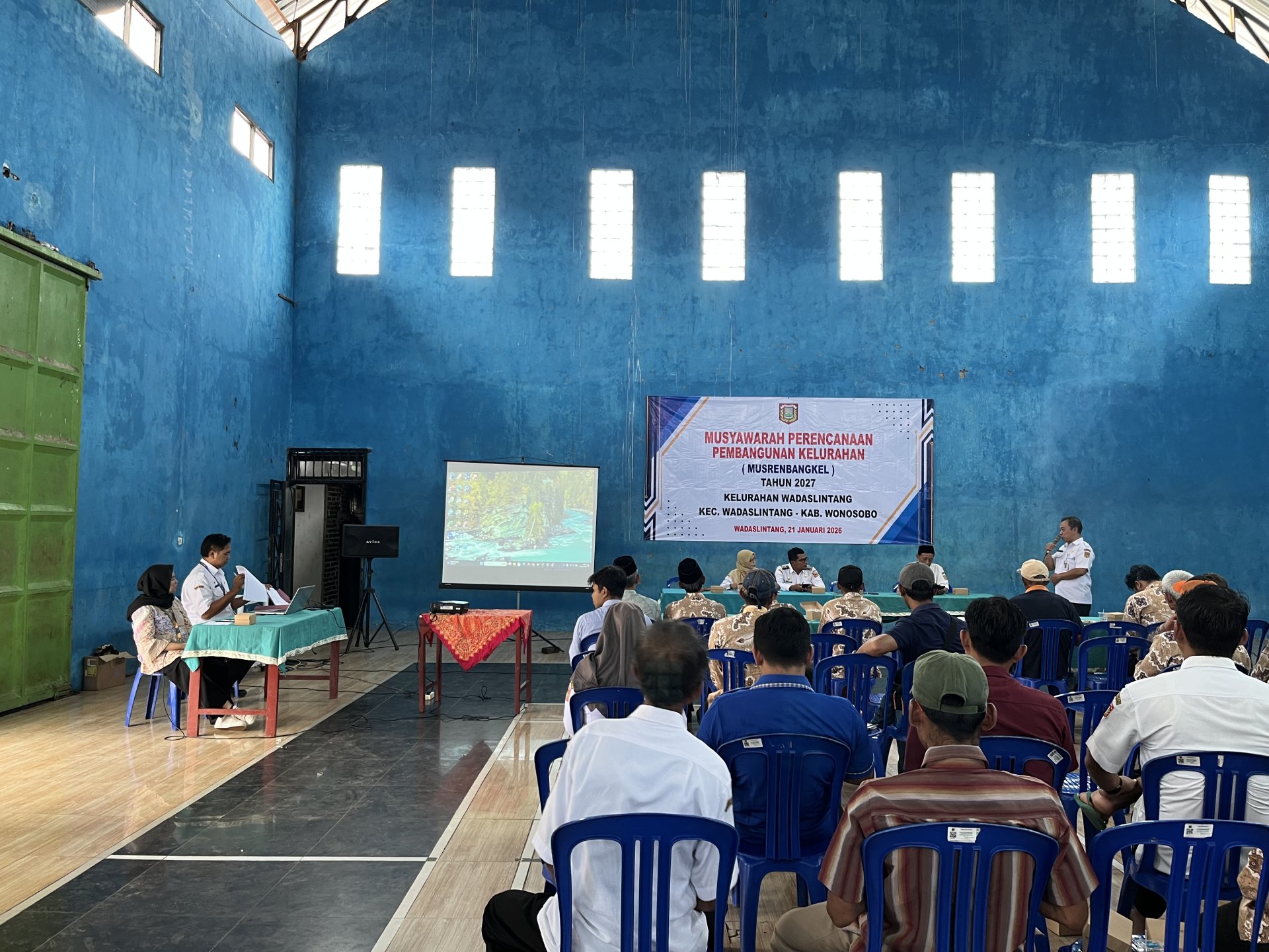 Menghadiri Musrenbangkel Wadaslintang dan Peringatan Isra’ Mi’raj serta Khotmil Qur’an di Mushola Al Mujahidin