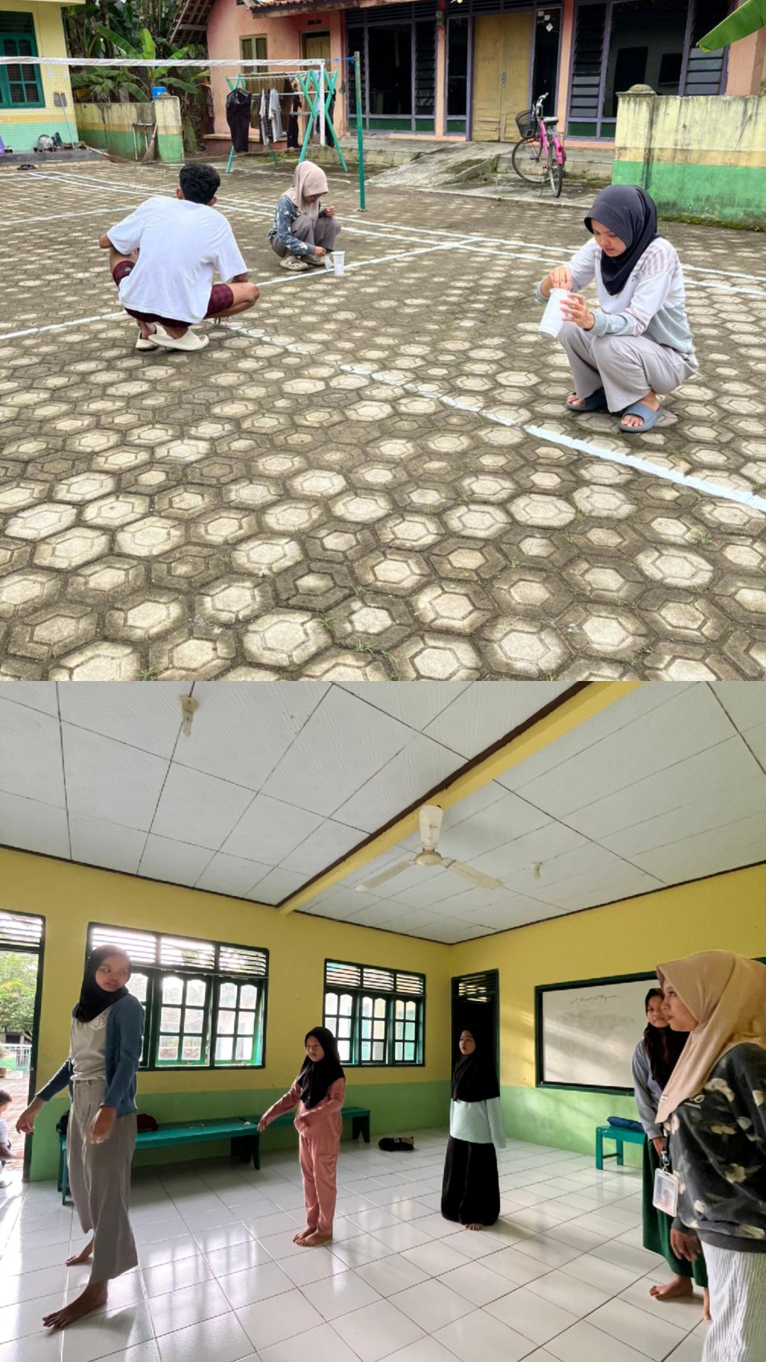 Melatih Nari TPQ dan Mengecat Lapangan Badmin