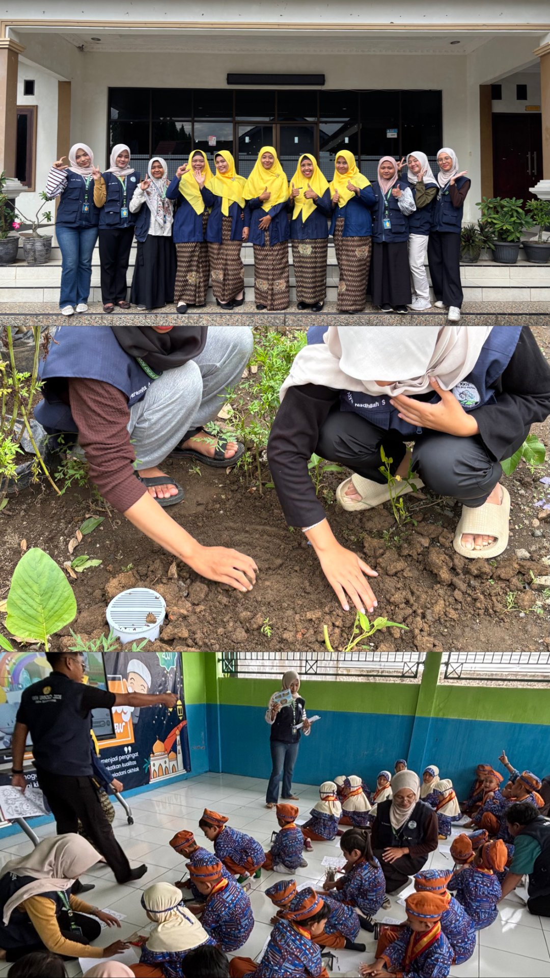 Apel, belajar bersama di TK PGRI II, pemasangan biopori