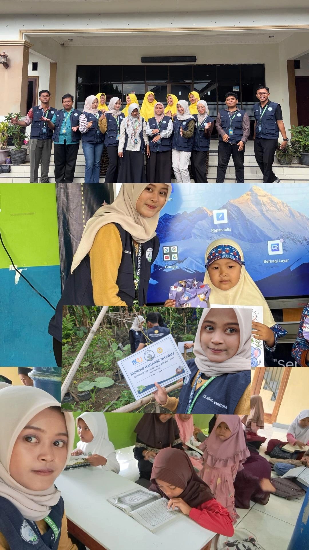 Apel di BalaiDesa,Lomba Mewarnai TK 2 PGRI Bulupayung,Mengajar Ngaji,pemasangab lubang biopori