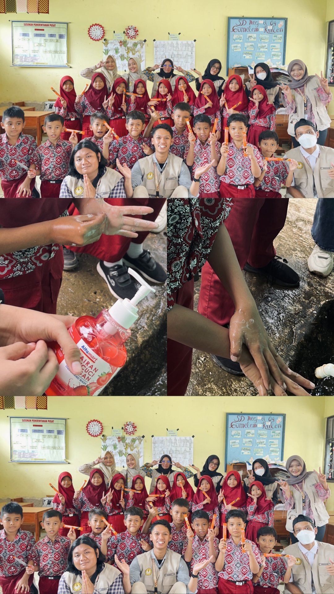 KKN Desa Gumelem Kulon Melaksanakan Sosialisasi PHBS dan Praktik Cuci Tangan Bersih pada Siswa SD Negeri 4 Gumelem Kulon