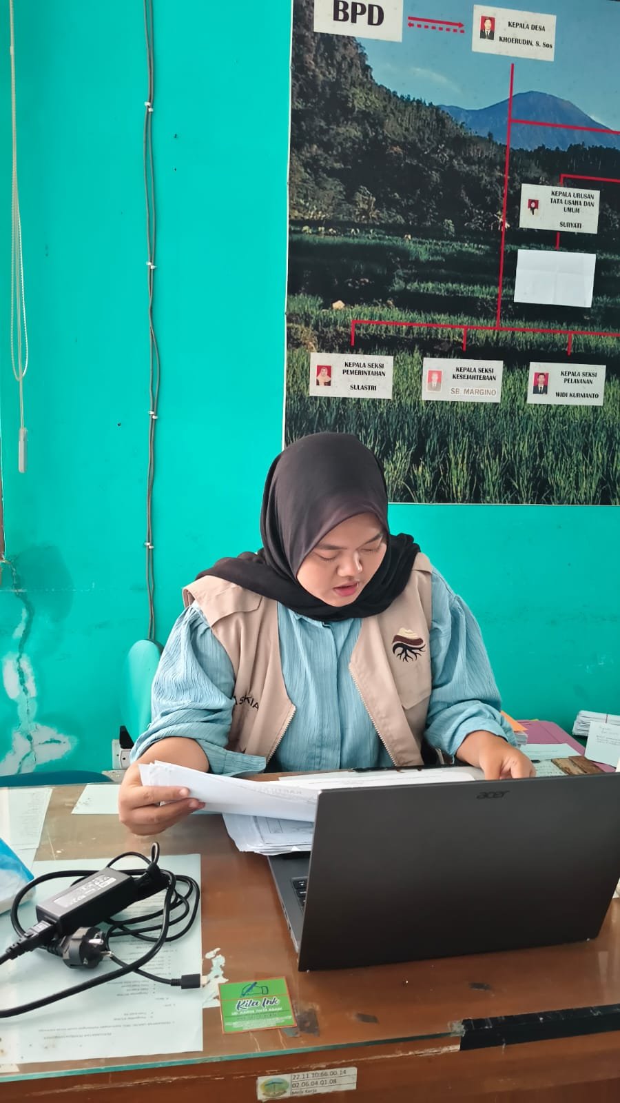 Piket Balai Desa Melung